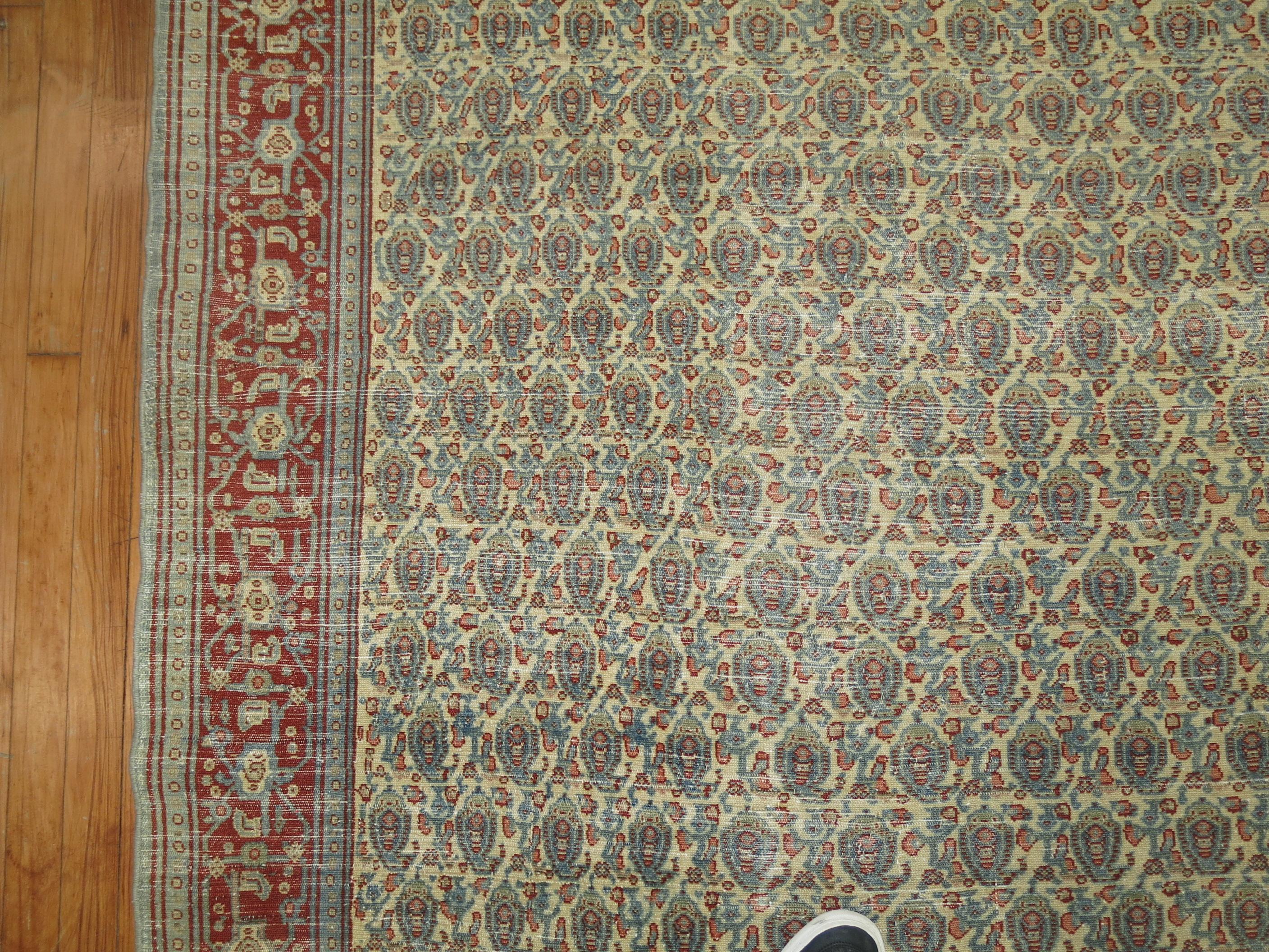 Zabihi Kollektion Persischer Täbris-Teppich mit Paisleymuster im Angebot 2