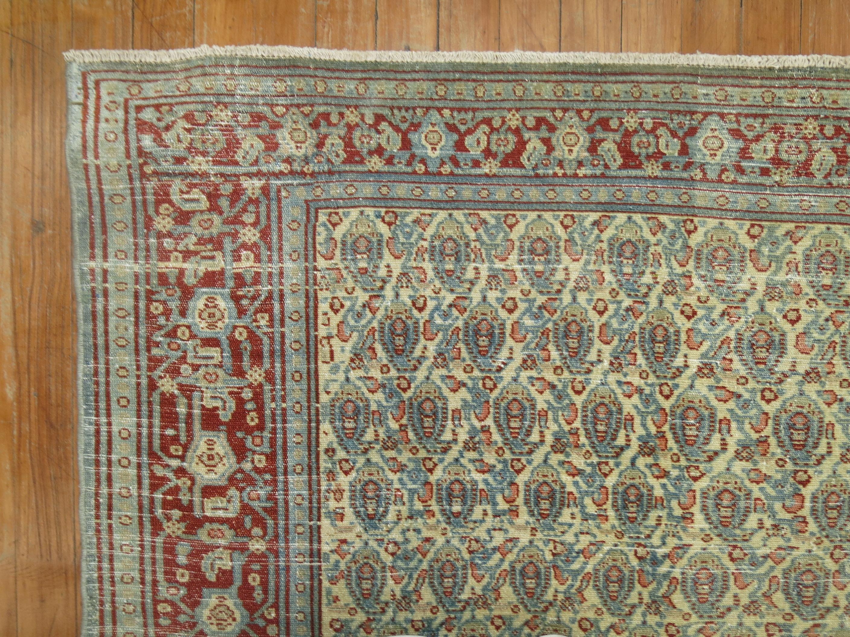 Zabihi Kollektion Persischer Täbris-Teppich mit Paisleymuster im Angebot 3