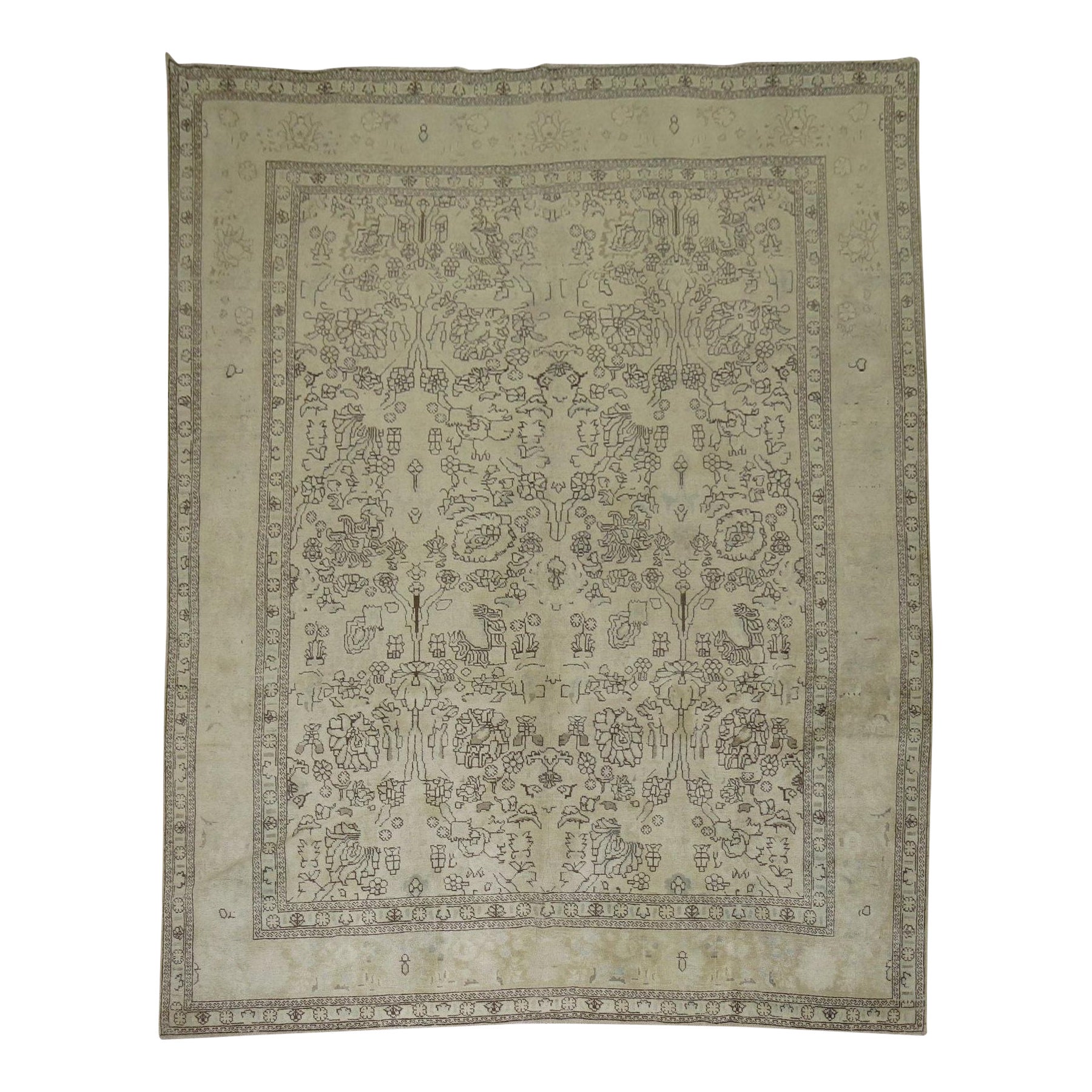 Zabihi Collection Persisch Tabriz Teppich in Raumgröße