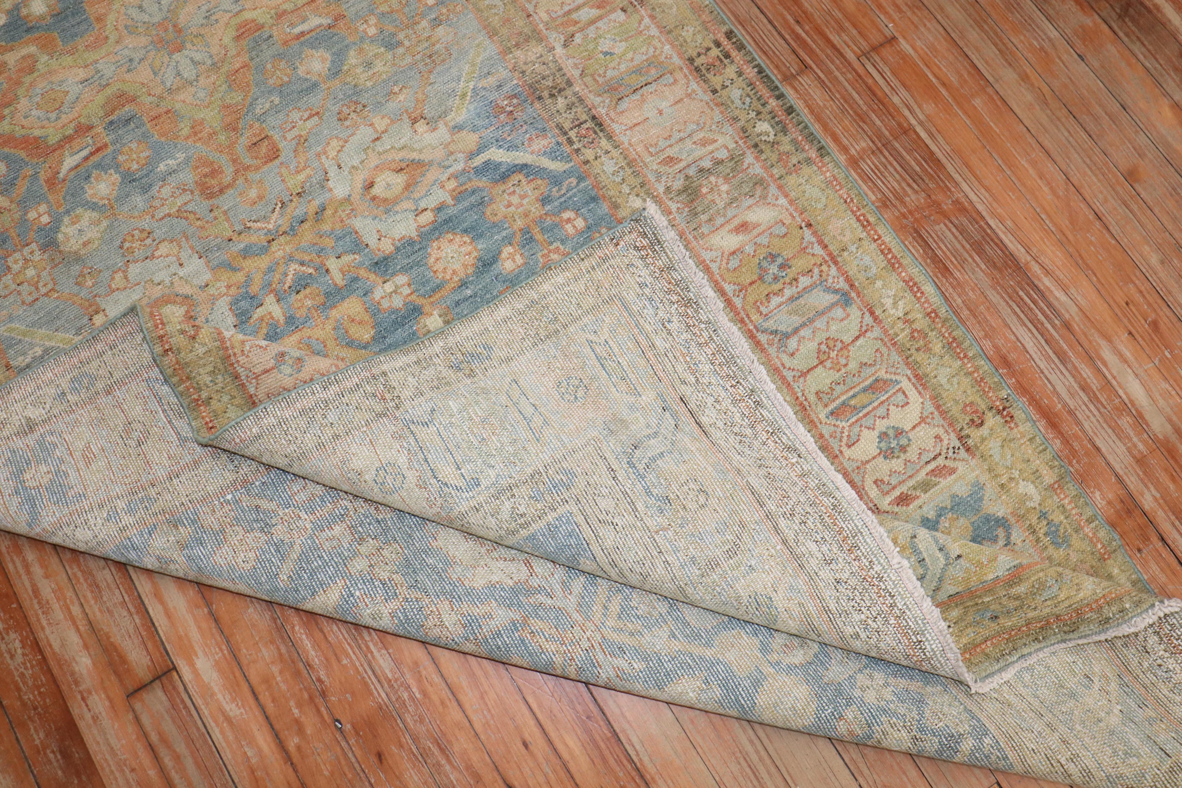 Zabihi Collection Persian Wide Antique Runner For Sale 3