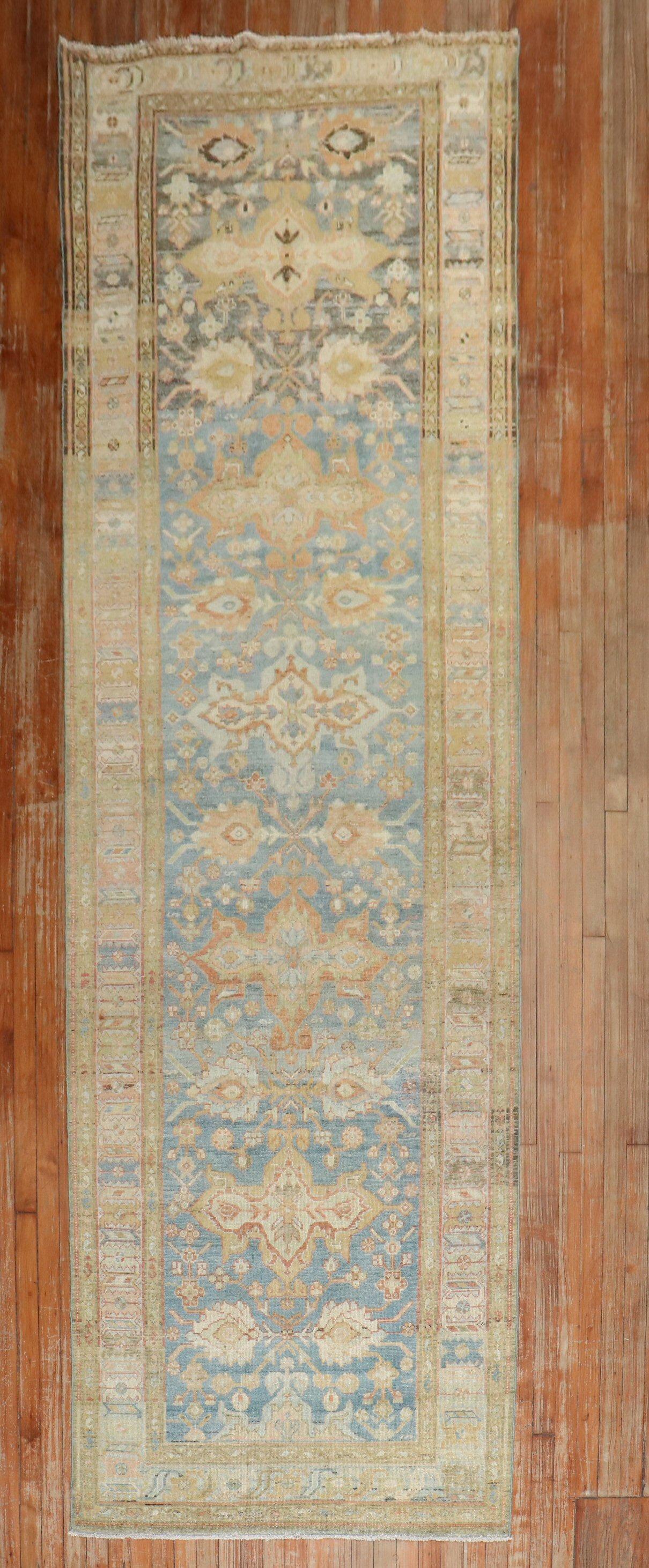 Tabriz Zabihi Collection Persian Wide Antique Runner For Sale