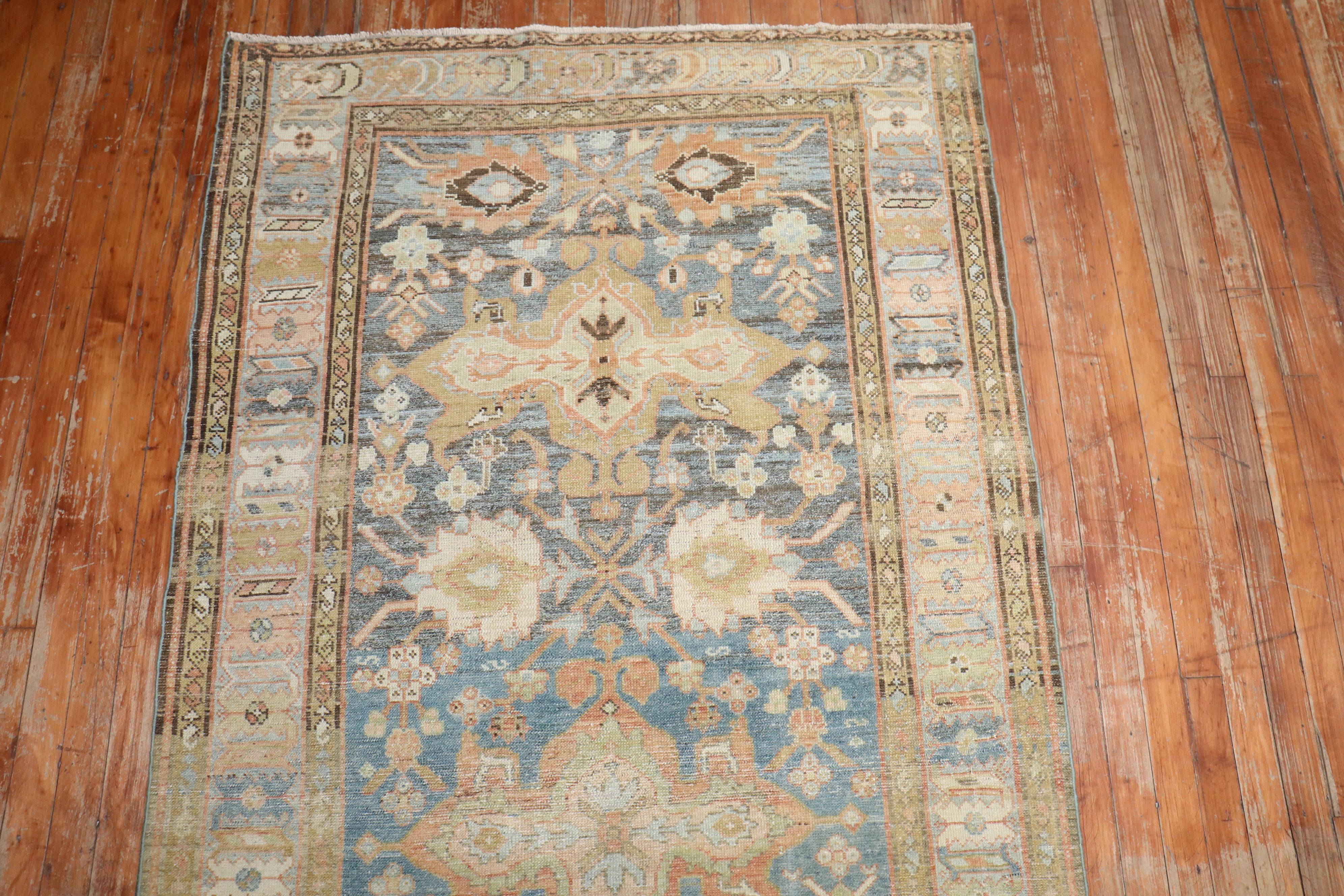 Zabihi Collection Persian Wide Antique Runner For Sale 1