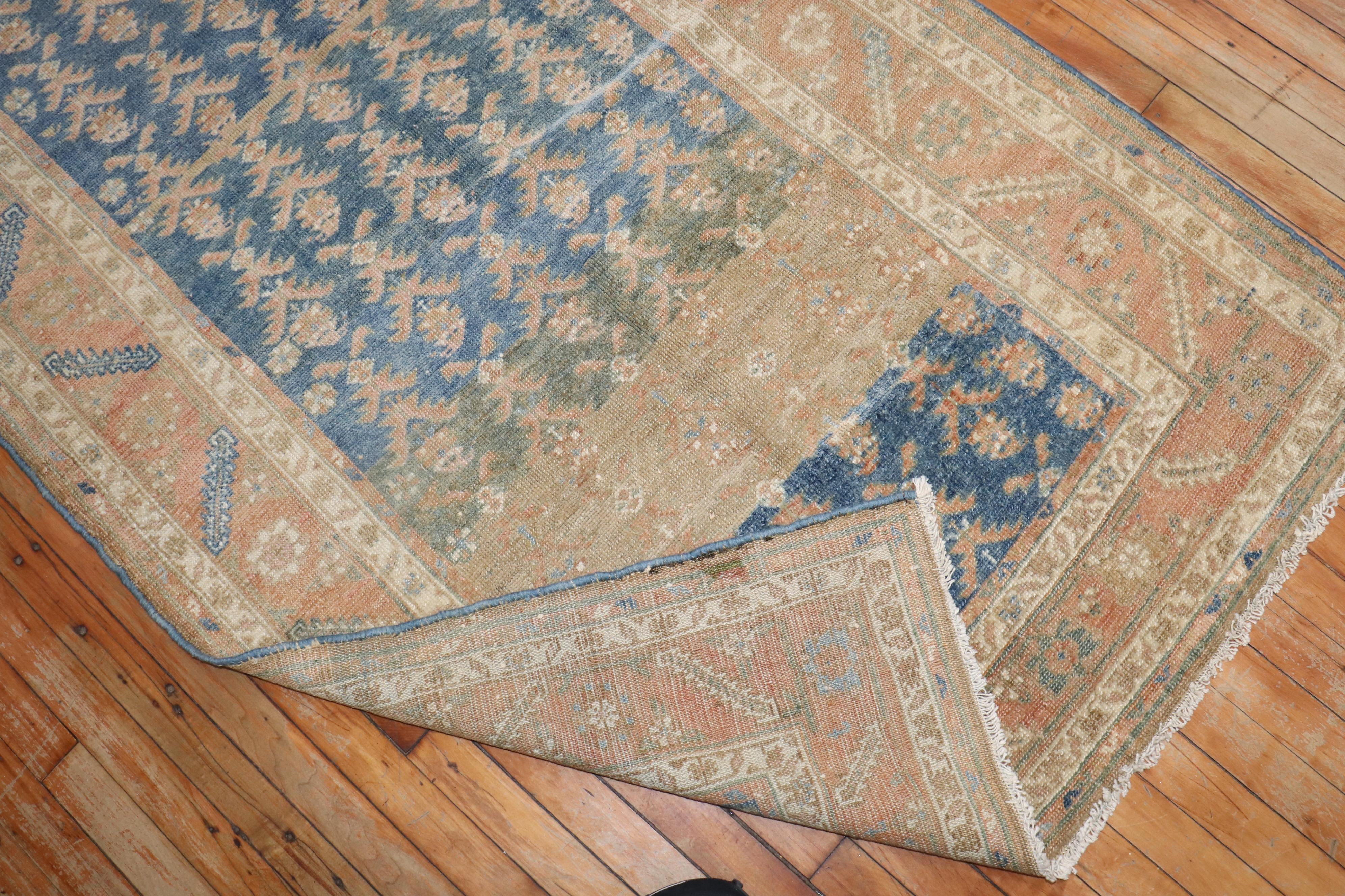 Zabihi Collection Persian Wide Long Vintage Runner In Good Condition For Sale In New York, NY