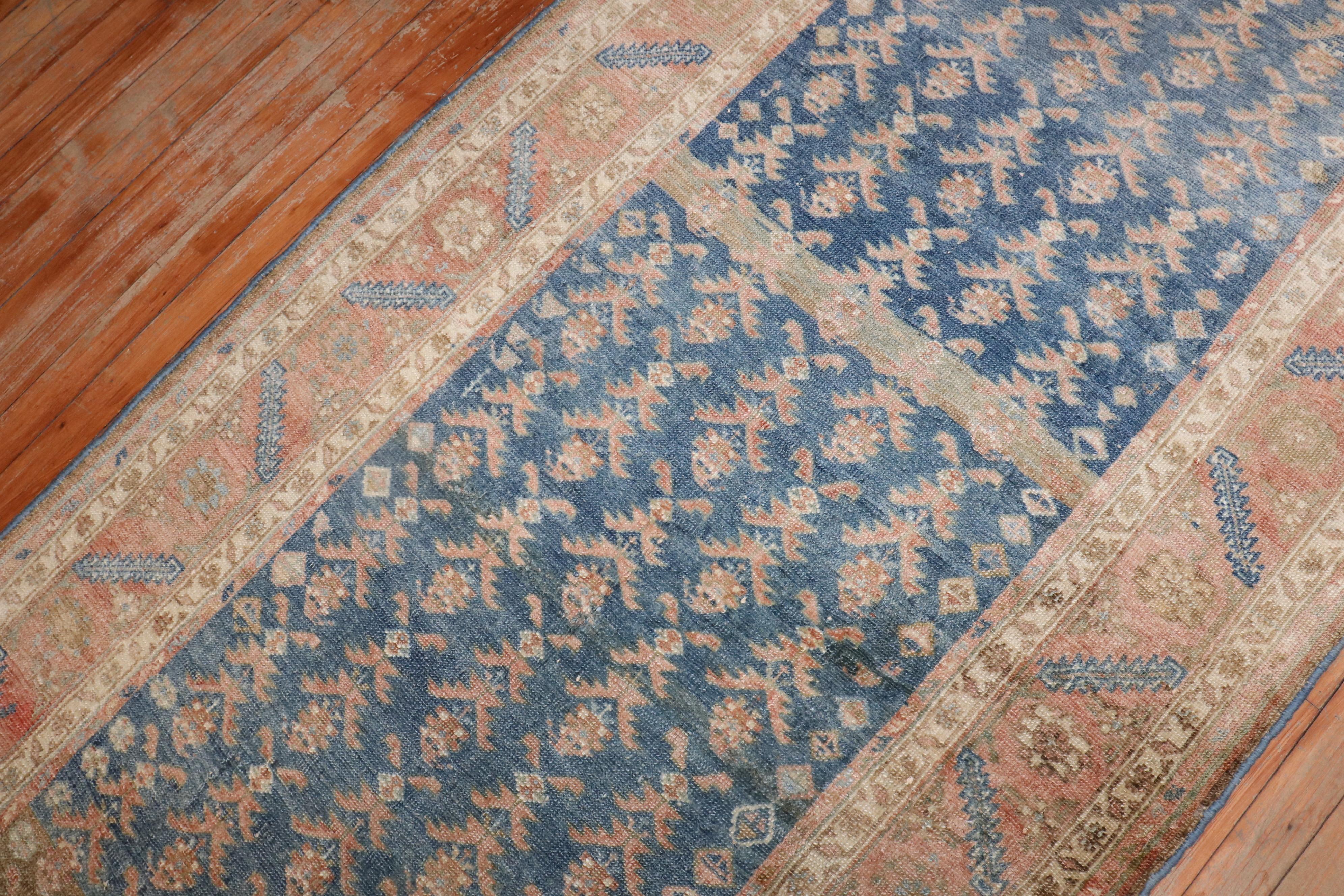 Wool Zabihi Collection Persian Wide Long Vintage Runner For Sale