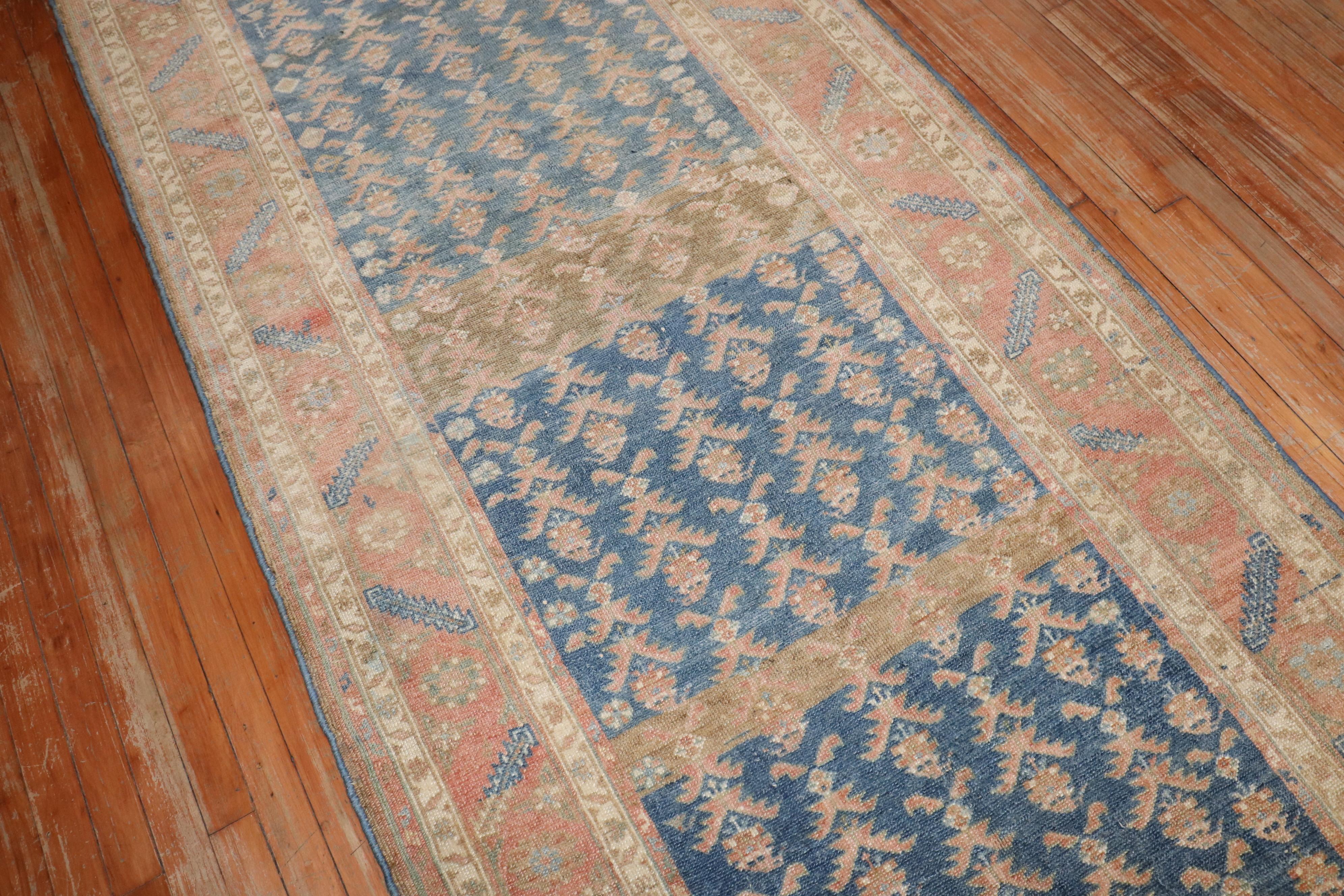 Zabihi Collection Persian Wide Long Vintage Runner For Sale 1