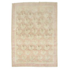 Zabihi Collection Pink Antique Persian Bidjar Floral Rug
