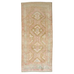 Zabihi Collection Pink Green Vintage Karabagh Gallery Size Runner