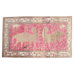 Zabihi Collection Pink Komodo Dragon Armenian Rug