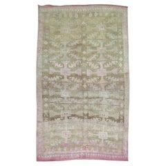 Zabihi Collection Pink Vintage Turkish Anatolian Rug, 7'2'' x 12'
