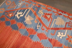 Zabihi Collection Primitive Abstract Room Size Kilim turc