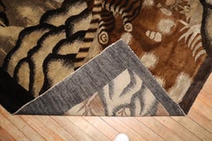 Zabihi Collection Rare Antique Chinese Tiger Pictorial Large Square Rug