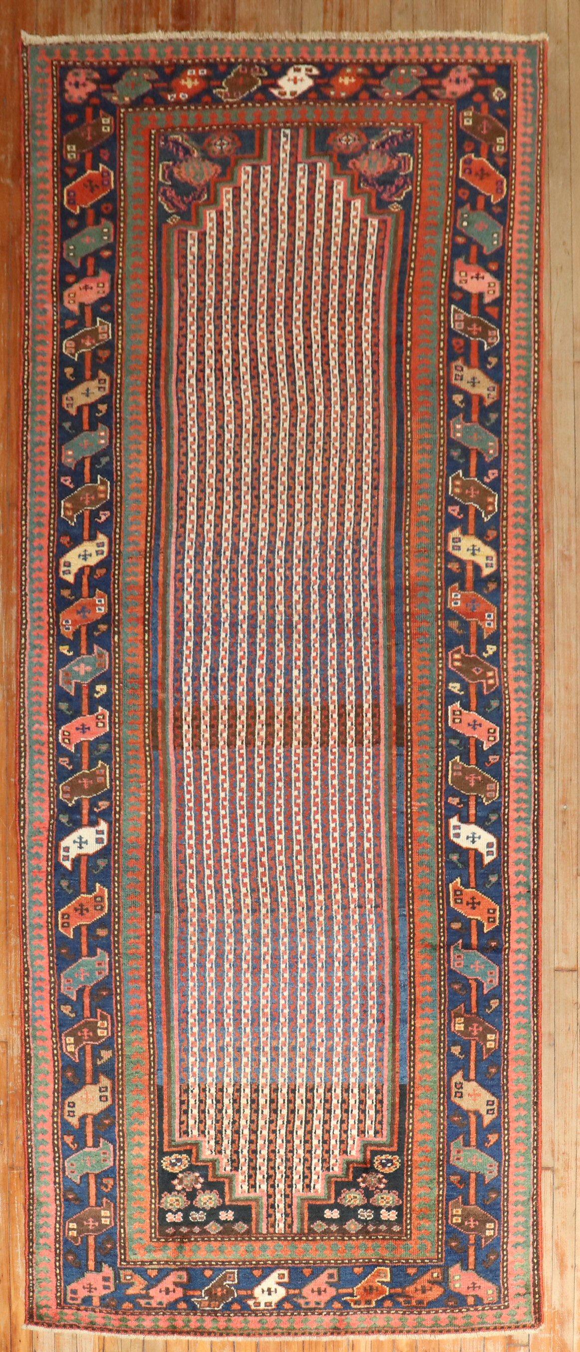 Zabihi Collection Rare Antique Persian Afshar Runner For Sale 4