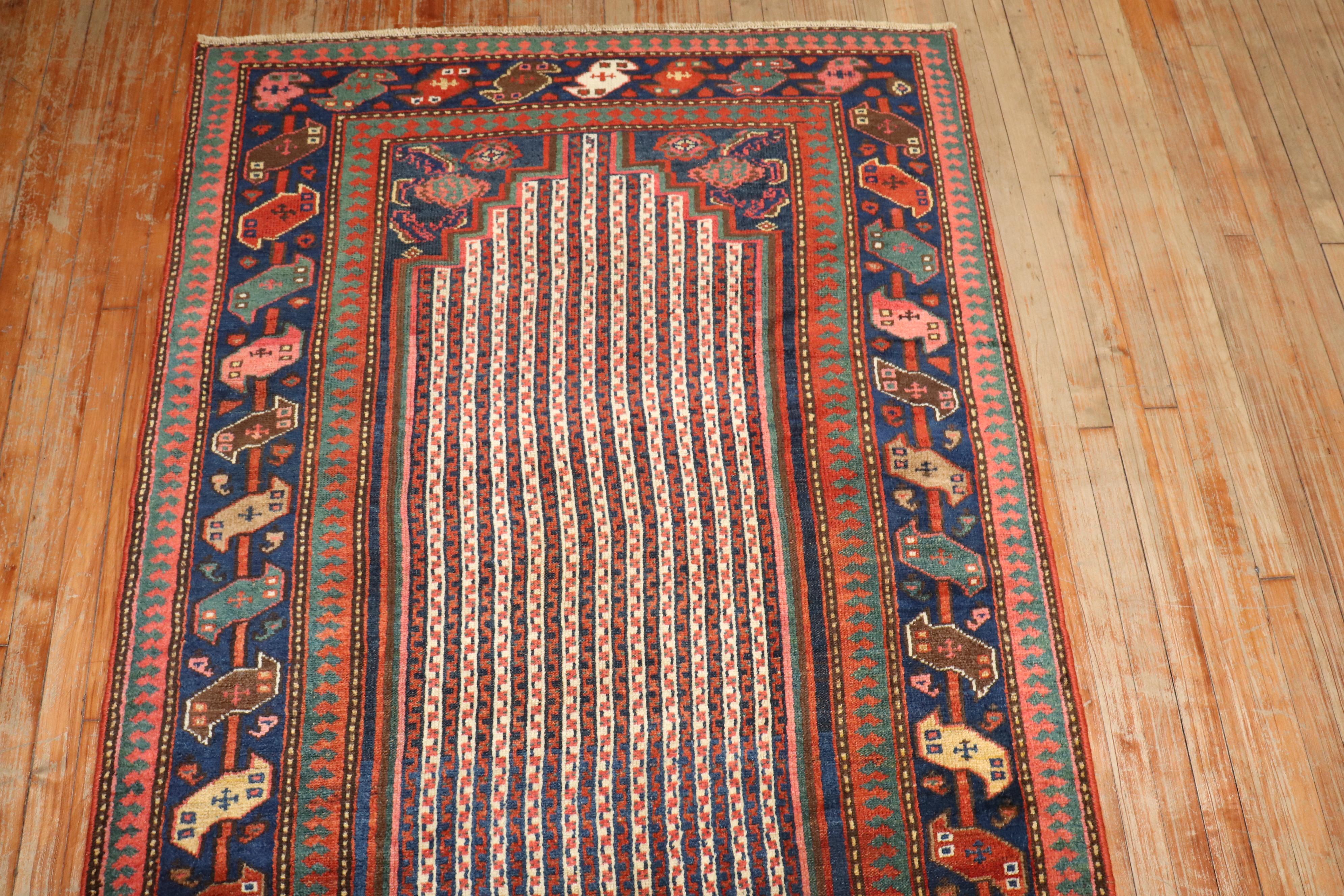 20th Century Zabihi Collection Rare Antique Persian Afshar Runner For Sale