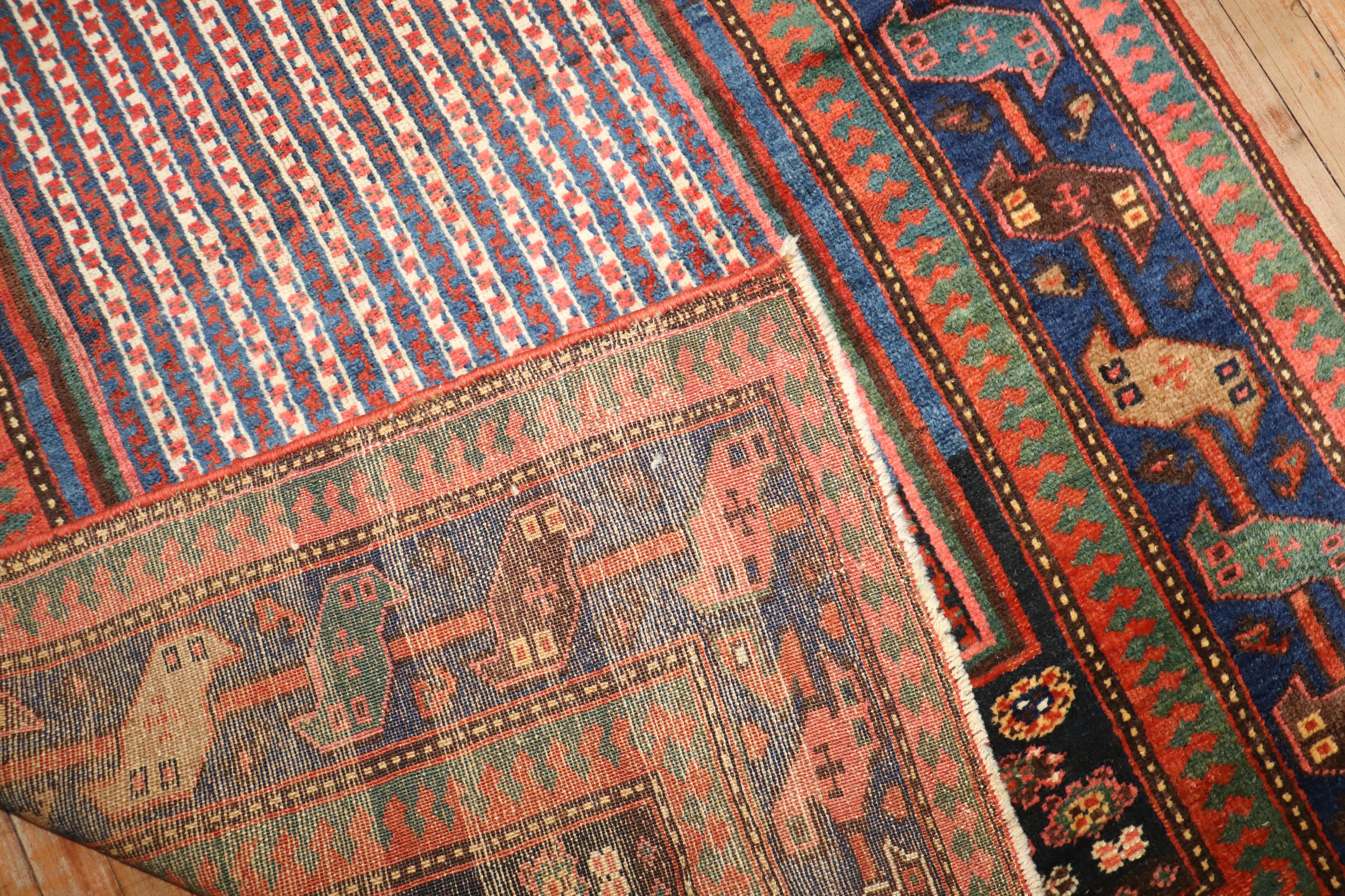 Zabihi Collection Rare Antique Persian Afshar Runner For Sale 2