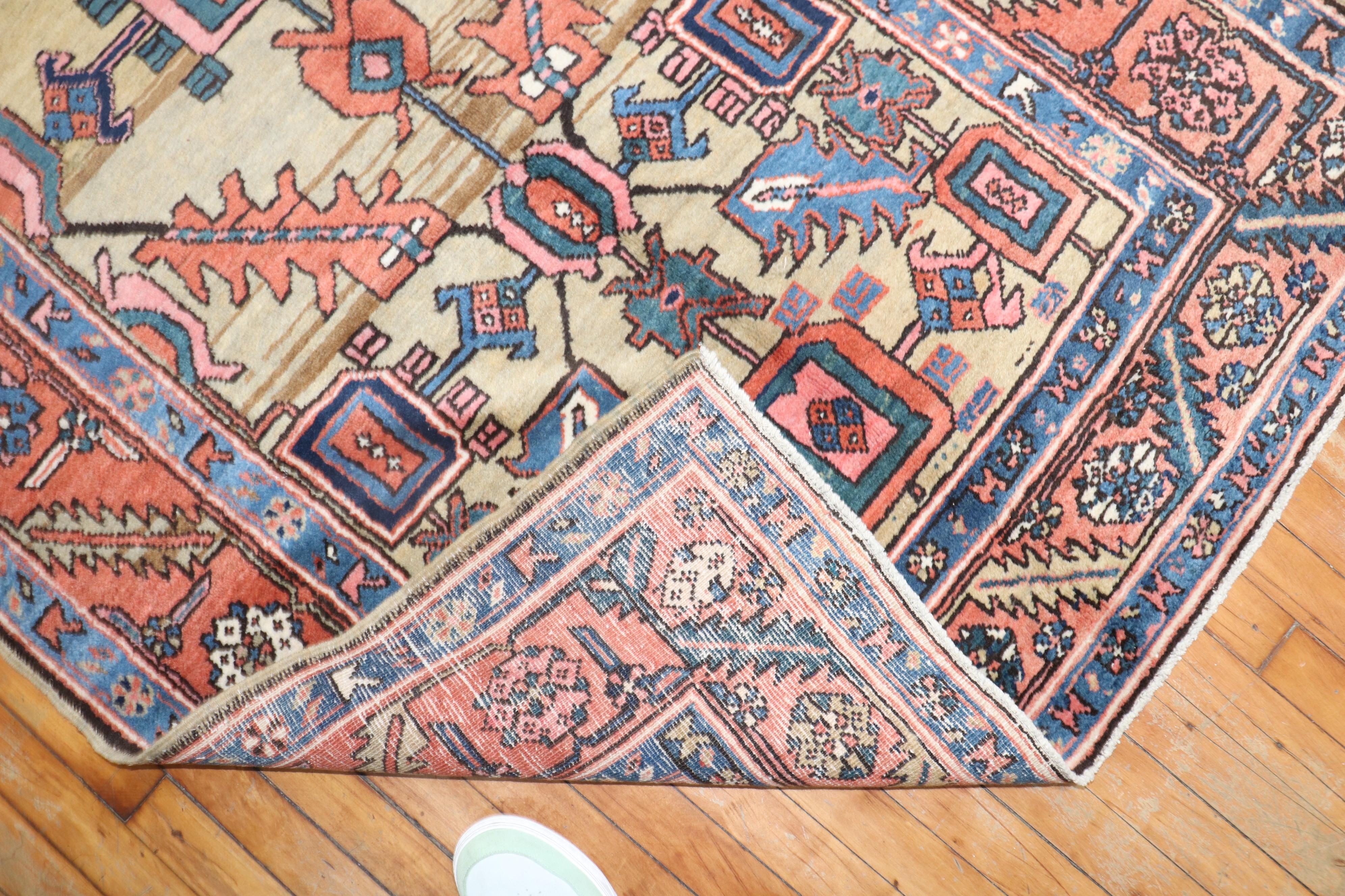 Zabihi Collection Rare Antique Persian Serapi Runner 2