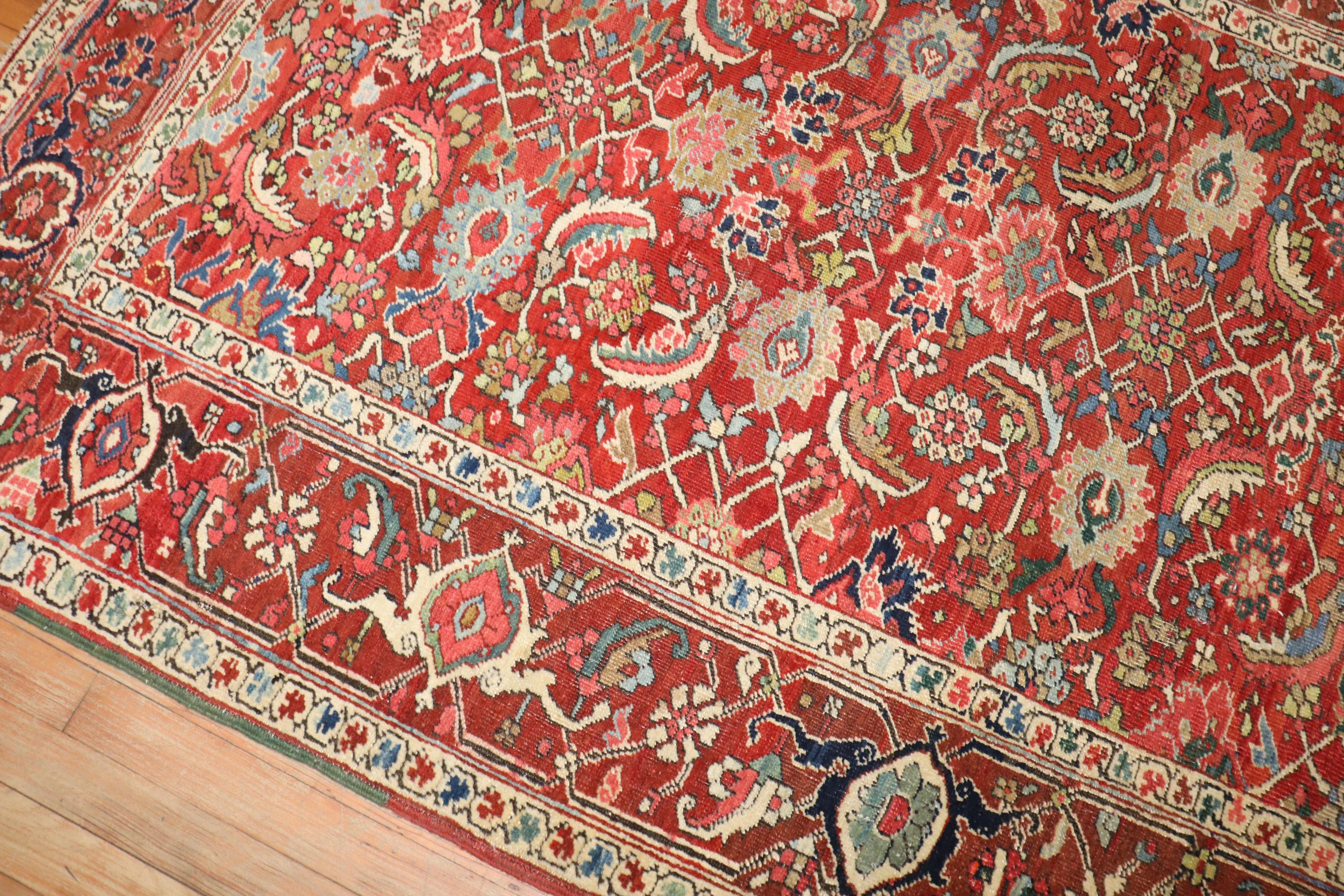 Tapis persan Serapi ancien rouge de la collection Zabihi en vente 2