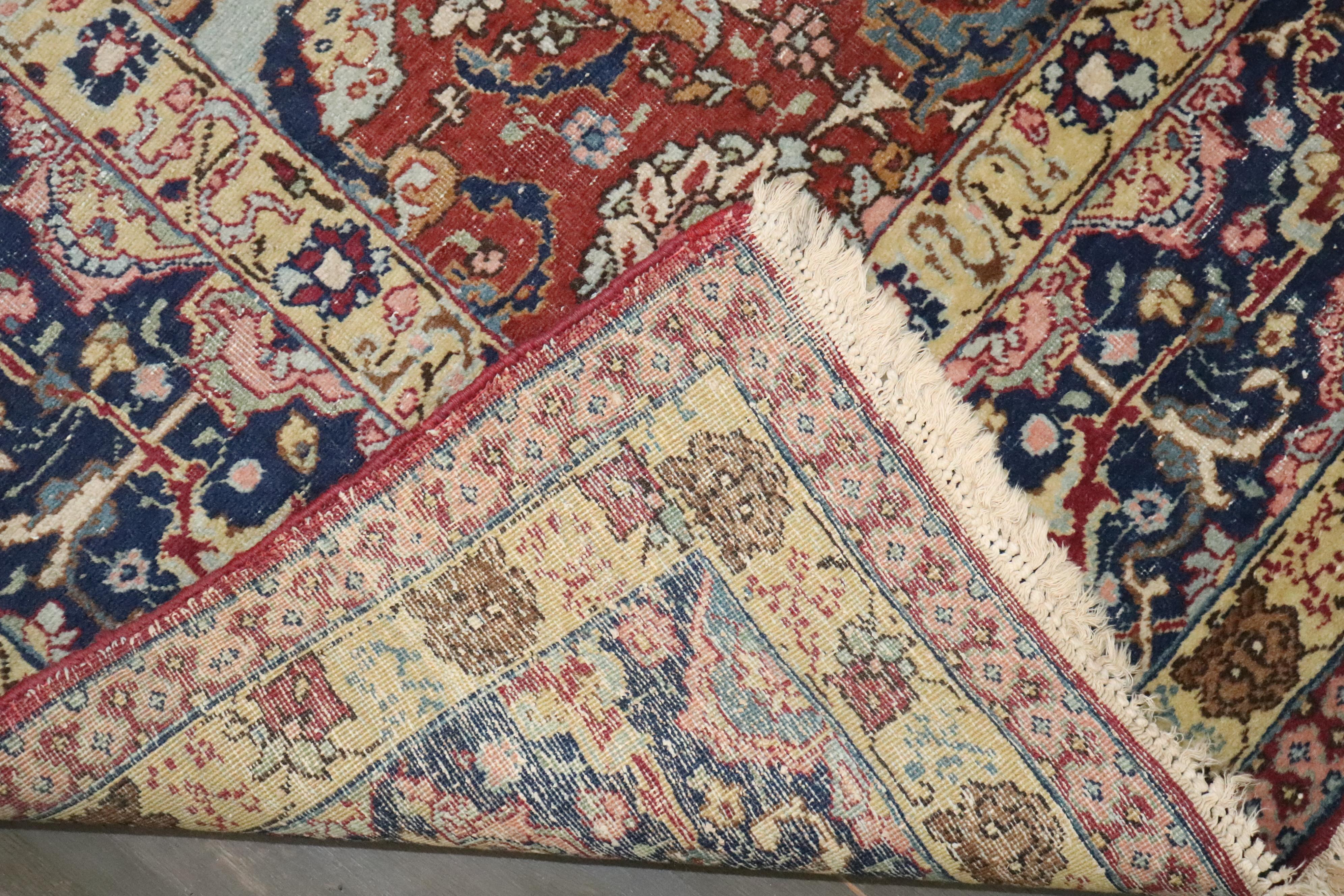 Lana Tappeto Zabihi Collection'S Rosso Antico Persiano Tabriz in vendita