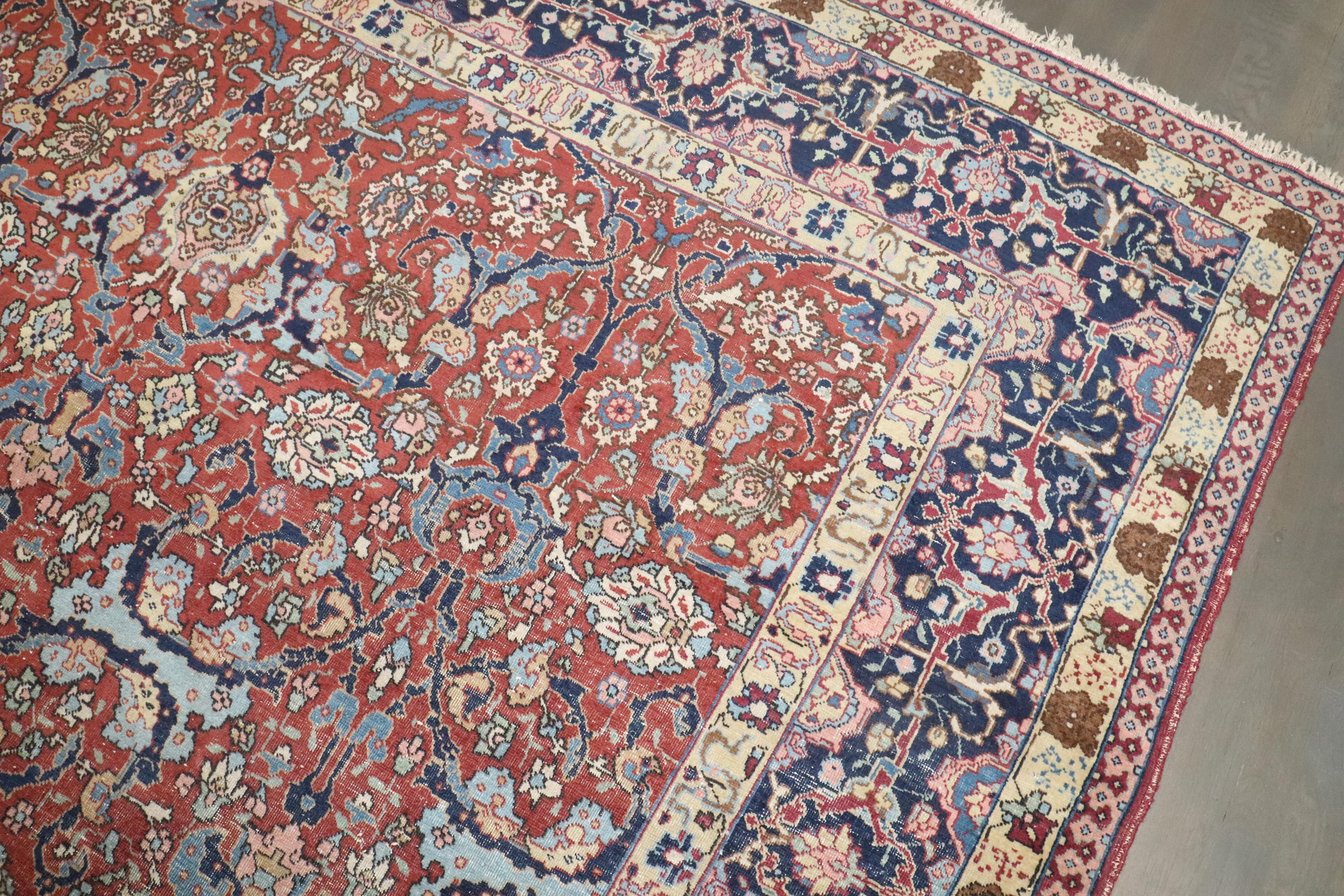 Tappeto Zabihi Collection'S Rosso Antico Persiano Tabriz in vendita 2