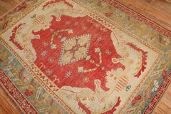 Alfombra turca antigua de Ghiordes de color rojo de la colección Zabihi, 5'7'' x 6'11''