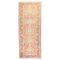 Zabihi Collection Red Antique Turkish Ghiordes Wide Early 20th Century Runner