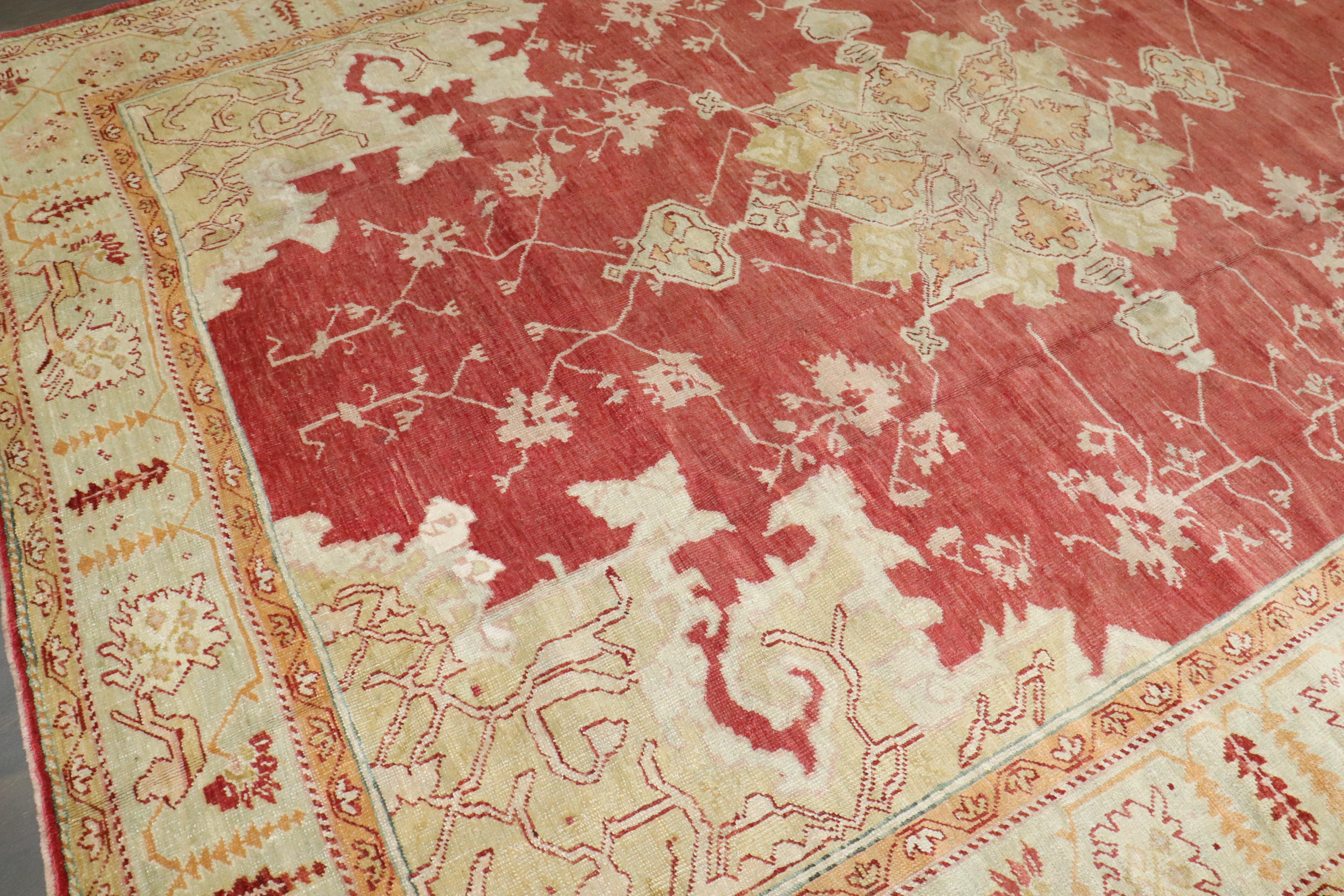 Tappeto Zabihi Collection'S Rosso Antico Turco Oushak in vendita 2