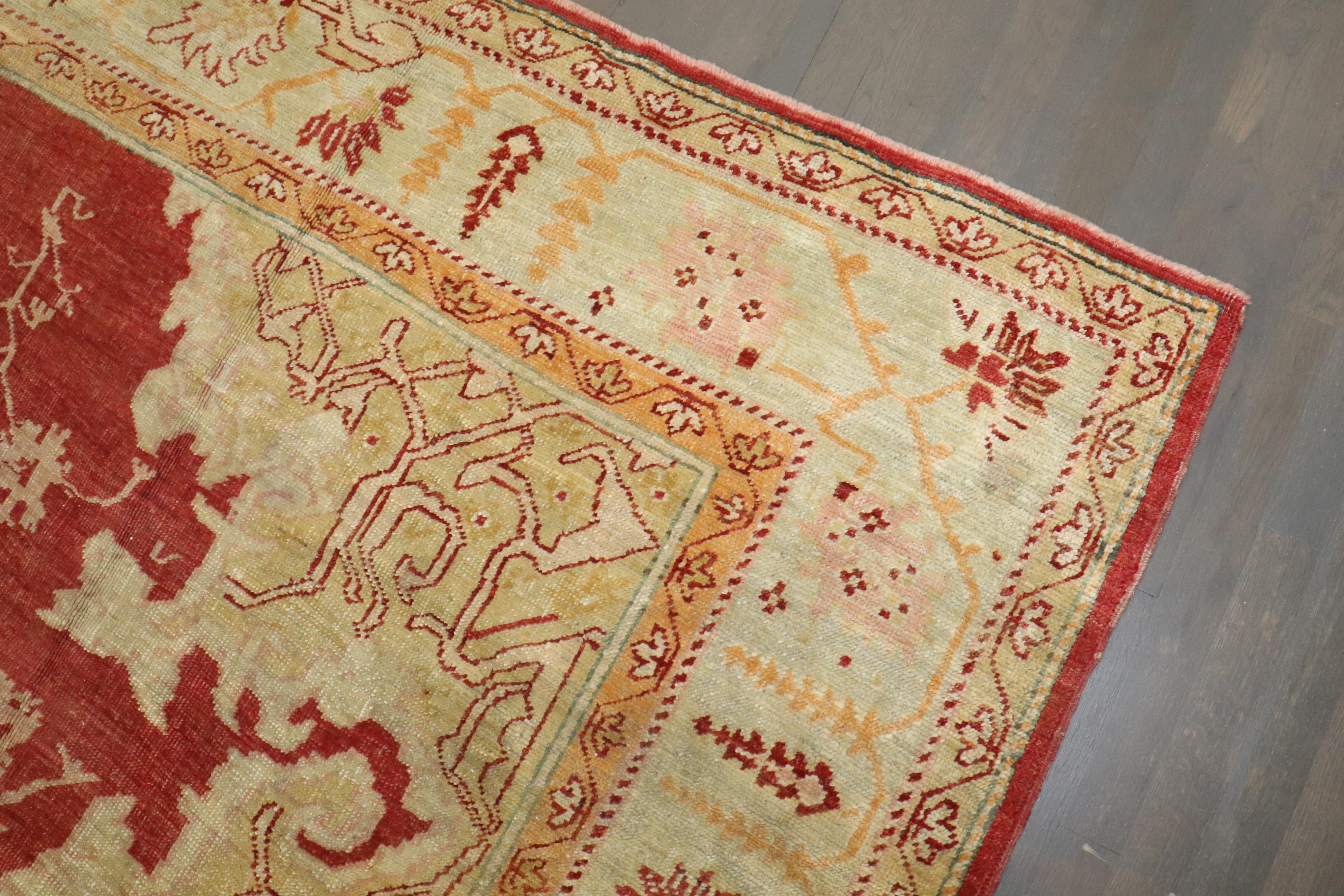 Tappeto Zabihi Collection'S Rosso Antico Turco Oushak in vendita 3