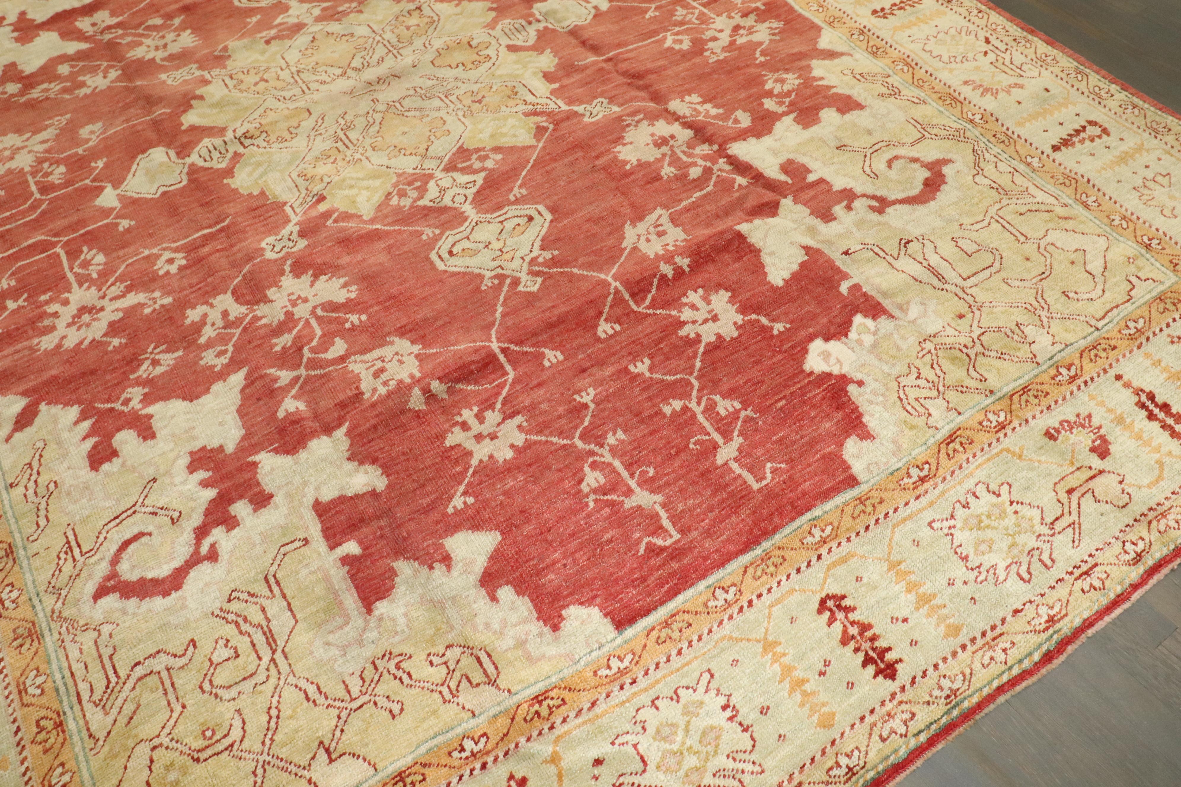 Tappeto Zabihi Collection'S Rosso Antico Turco Oushak in vendita 4