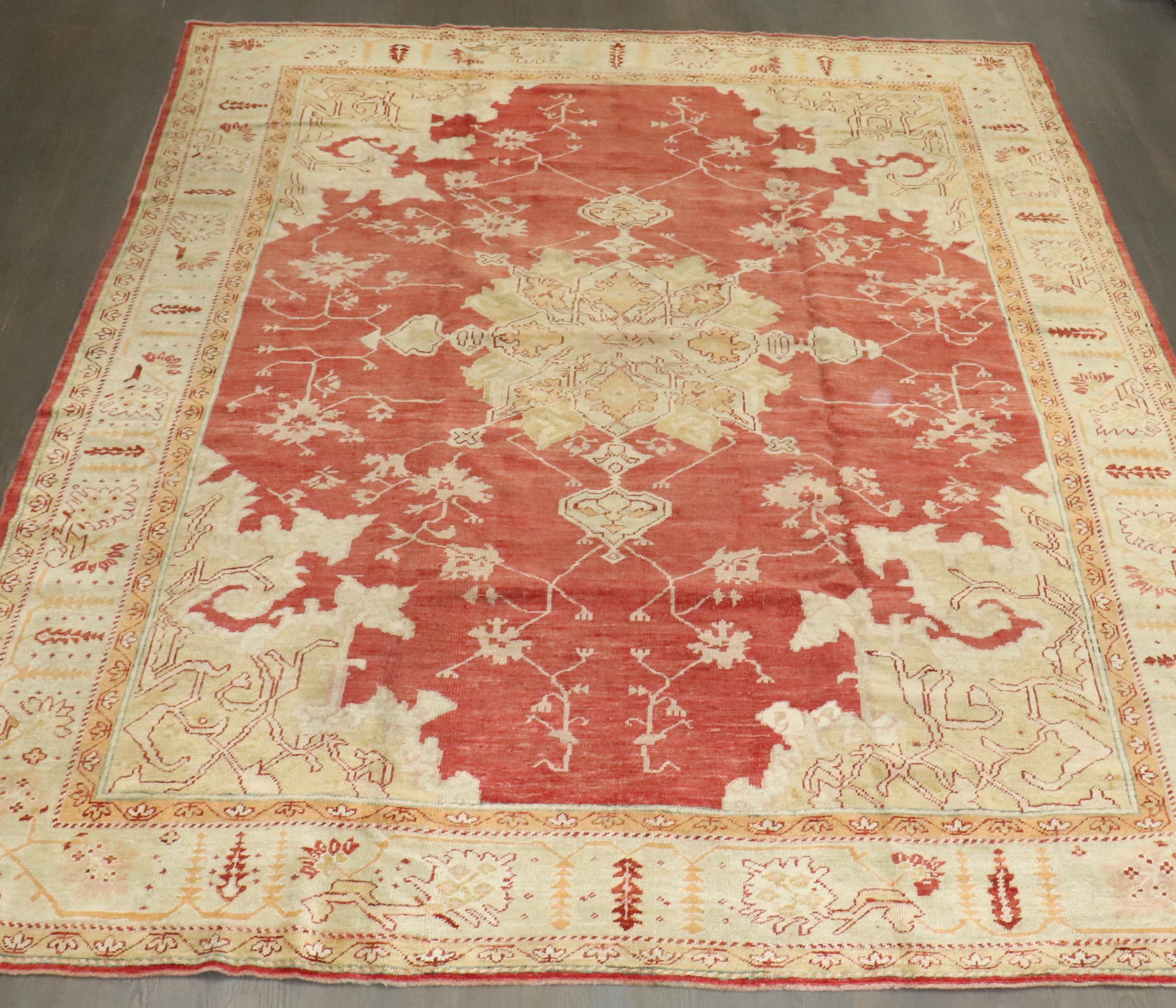 Tappeto Zabihi Collection'S Rosso Antico Turco Oushak in vendita 5