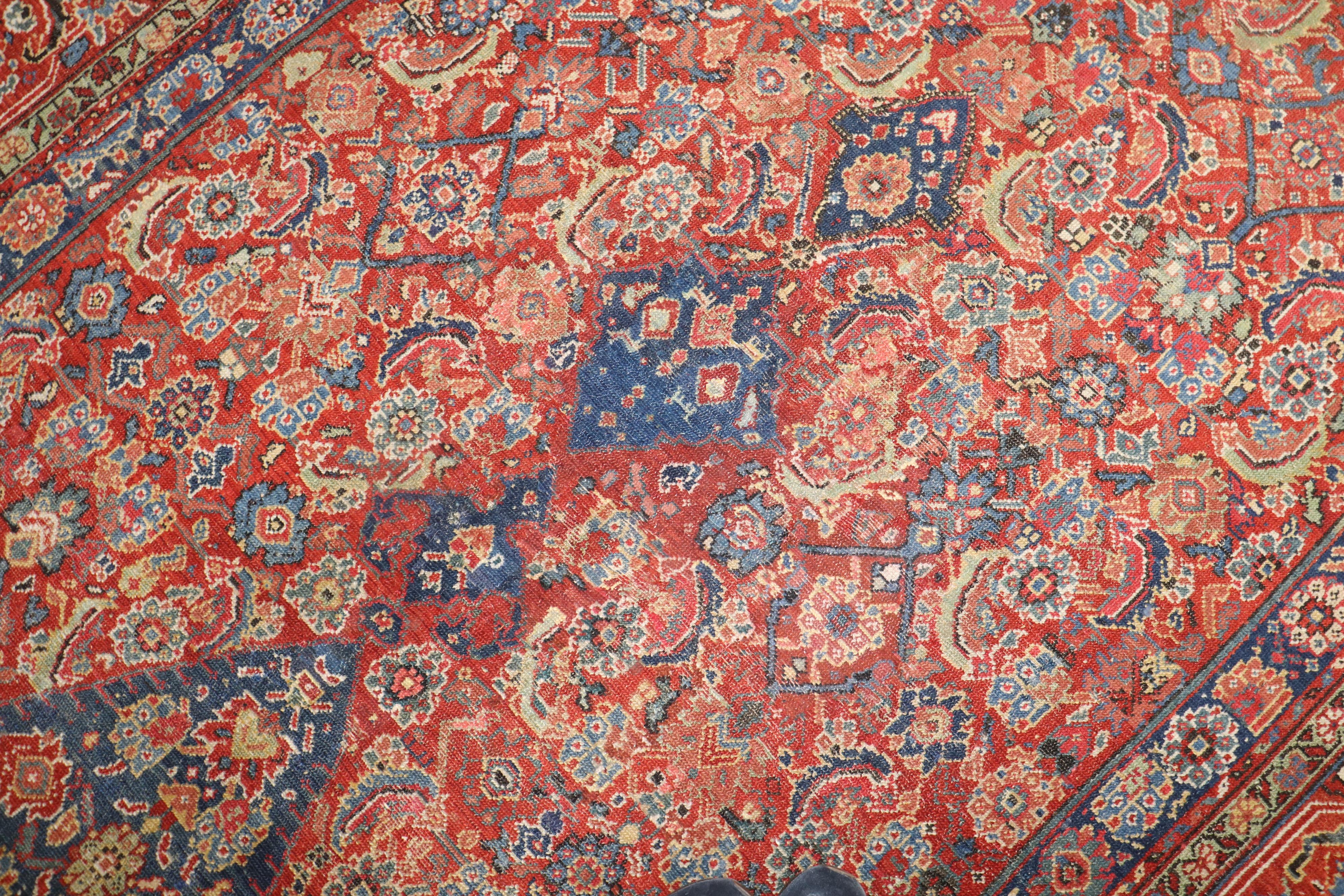 Zabihi Kollektion Rot-Blauer persischer Corridor-Teppich im Angebot 4