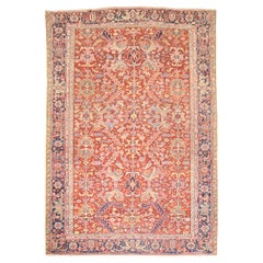 Colección Zabihi Alfombra Persa Antigua Heriz Roja Colorida