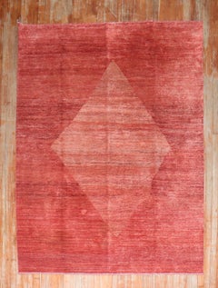 Zabihi Collection Red Contemporary Persian Gabbeh Rug