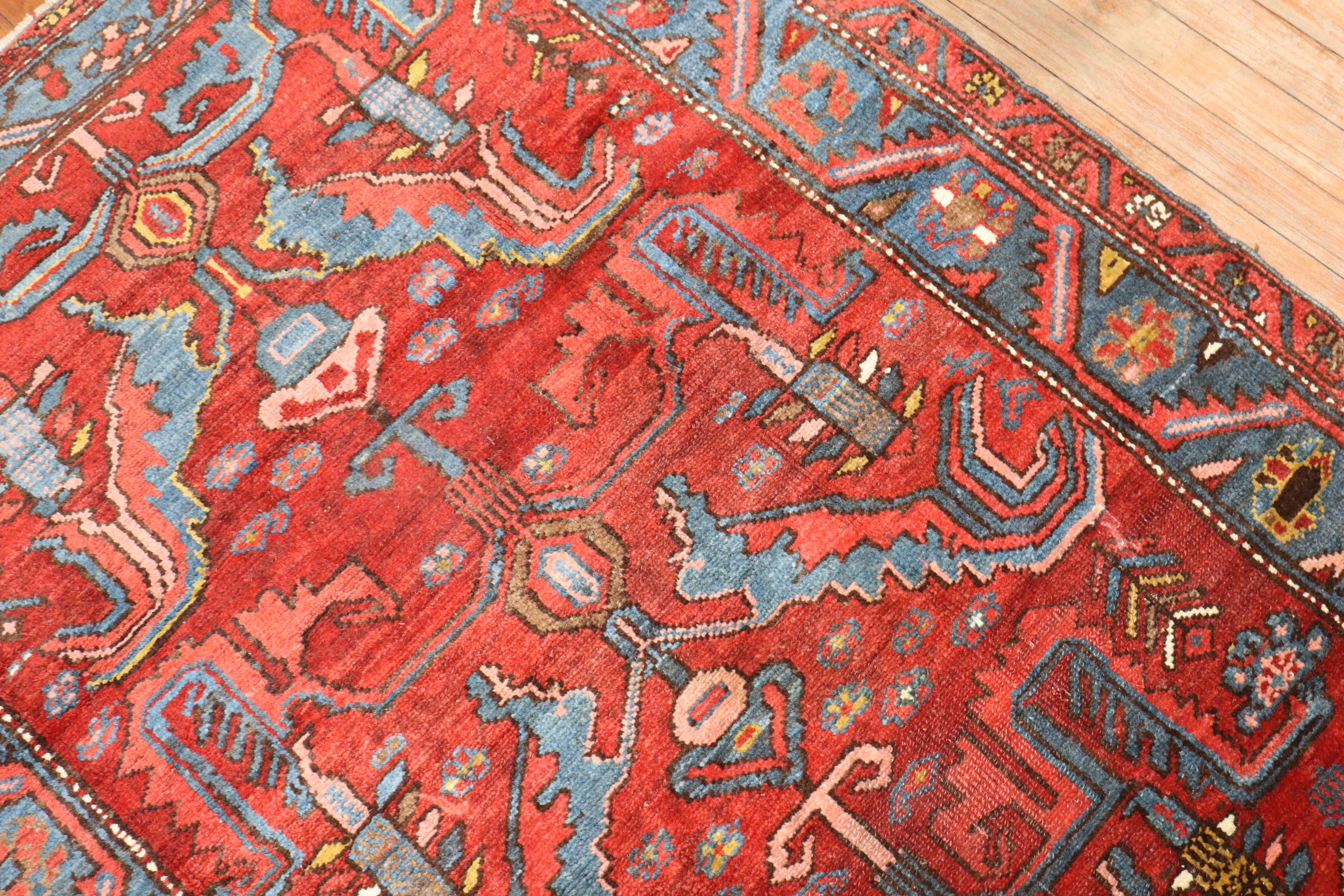 Zabihi Collection Red Persian  Malayer Rug In Good Condition For Sale In New York, NY