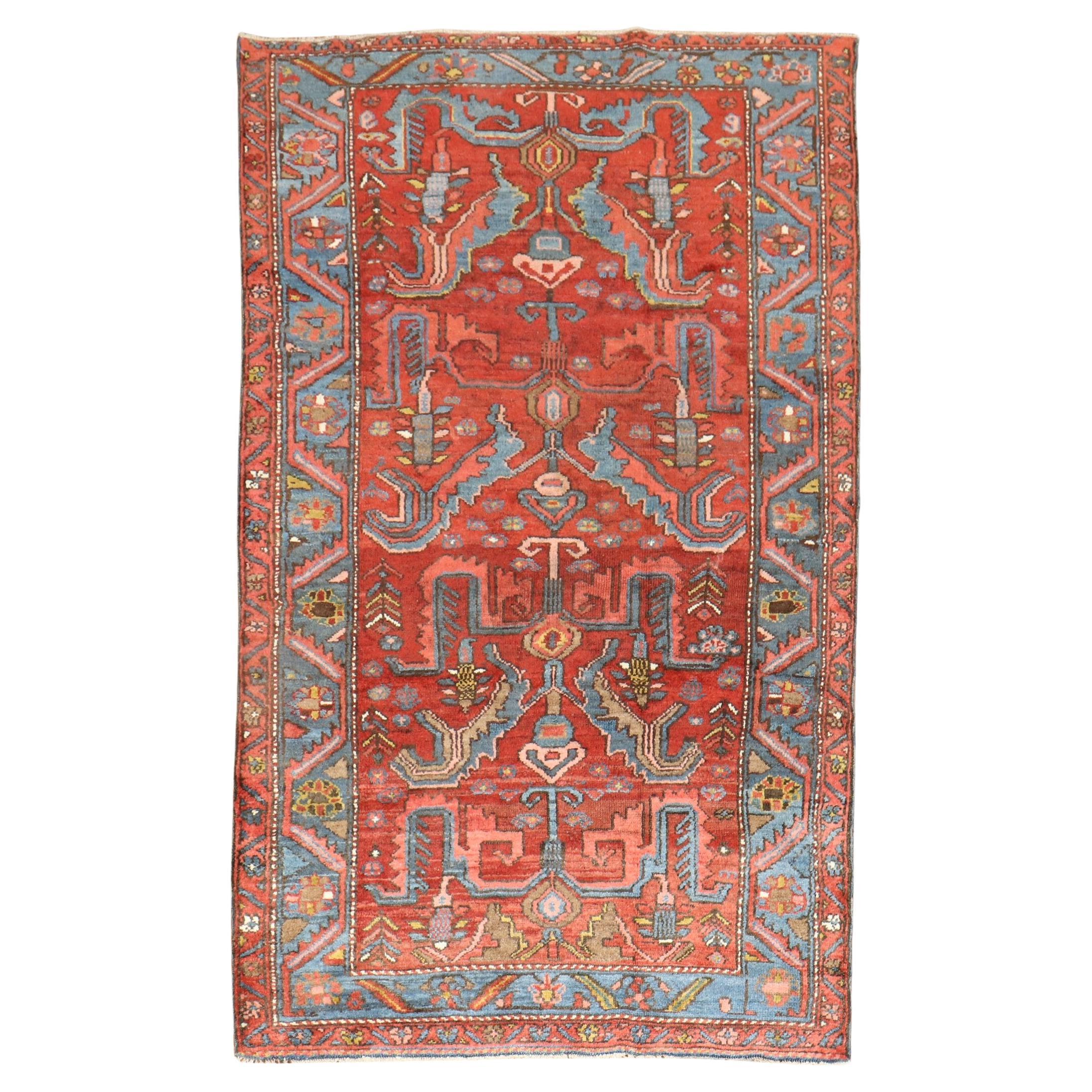 Zabihi Collection Red Persian  Malayer Rug For Sale