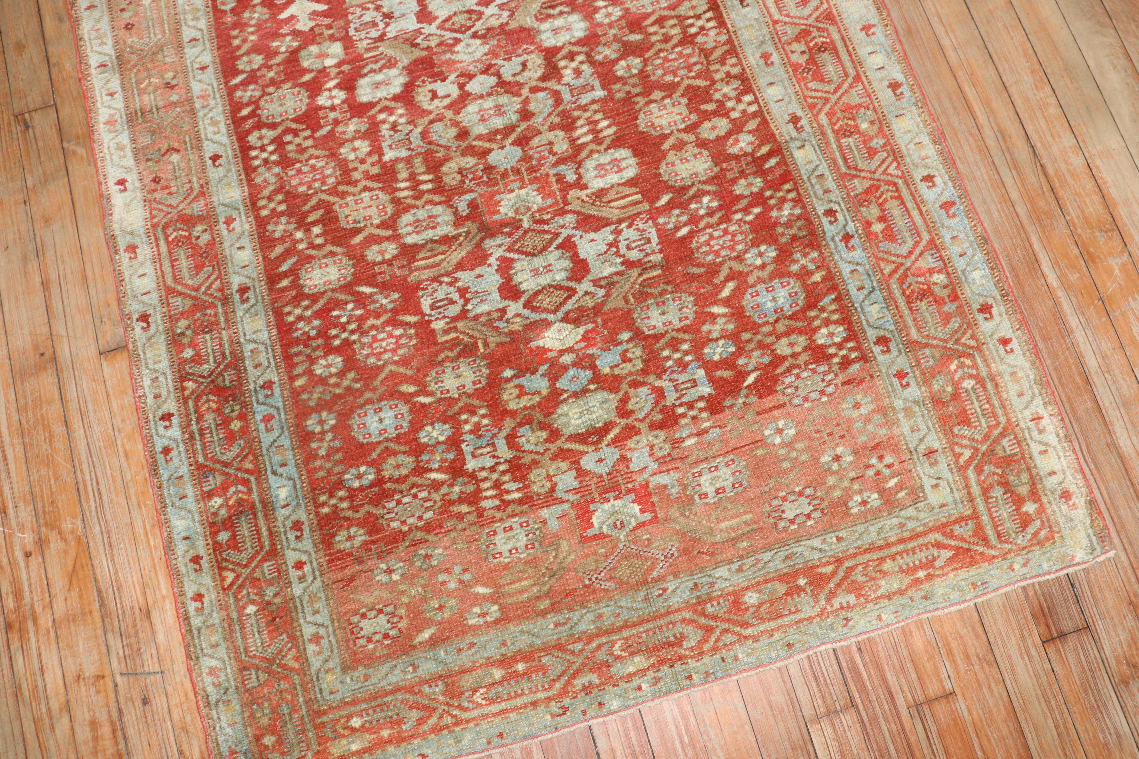 Zabihi Collection Rot Persisch Malayer Small Size Quadratischer Teppich (Handgewebt) im Angebot