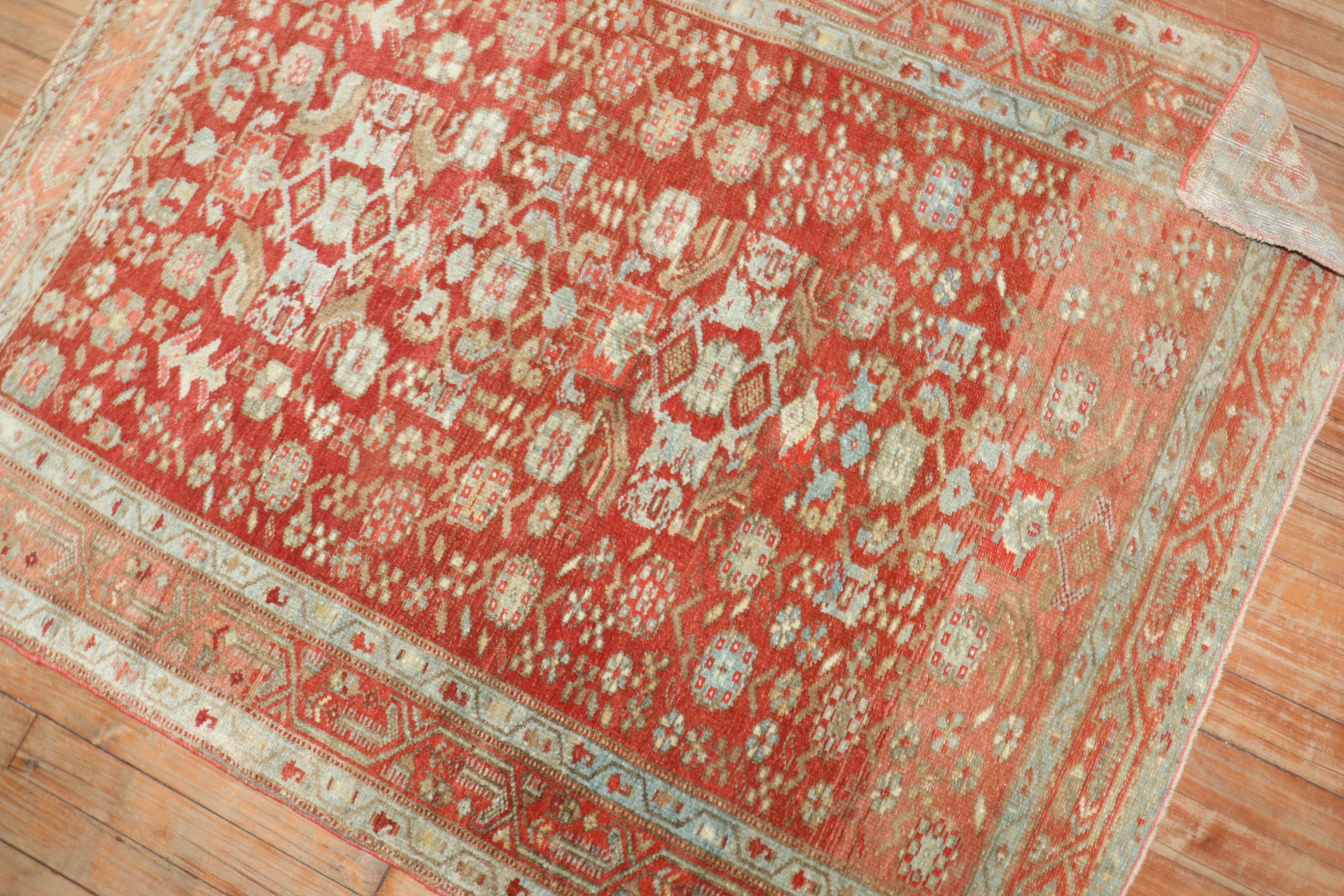 Zabihi Collection Rot Persisch Malayer Small Size Quadratischer Teppich im Angebot 2