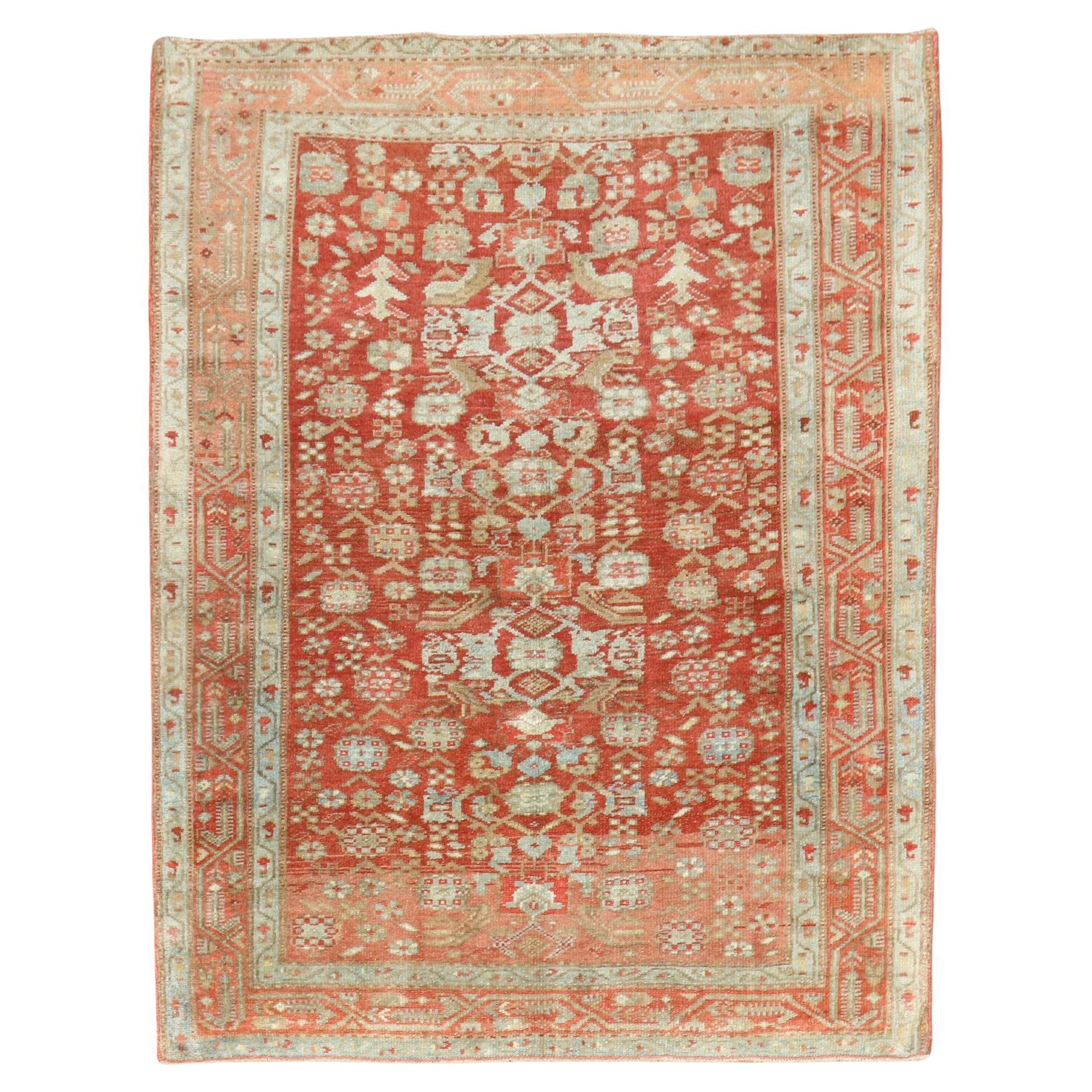 Zabihi Collection Red Persian Malayer Small Size Square Rug