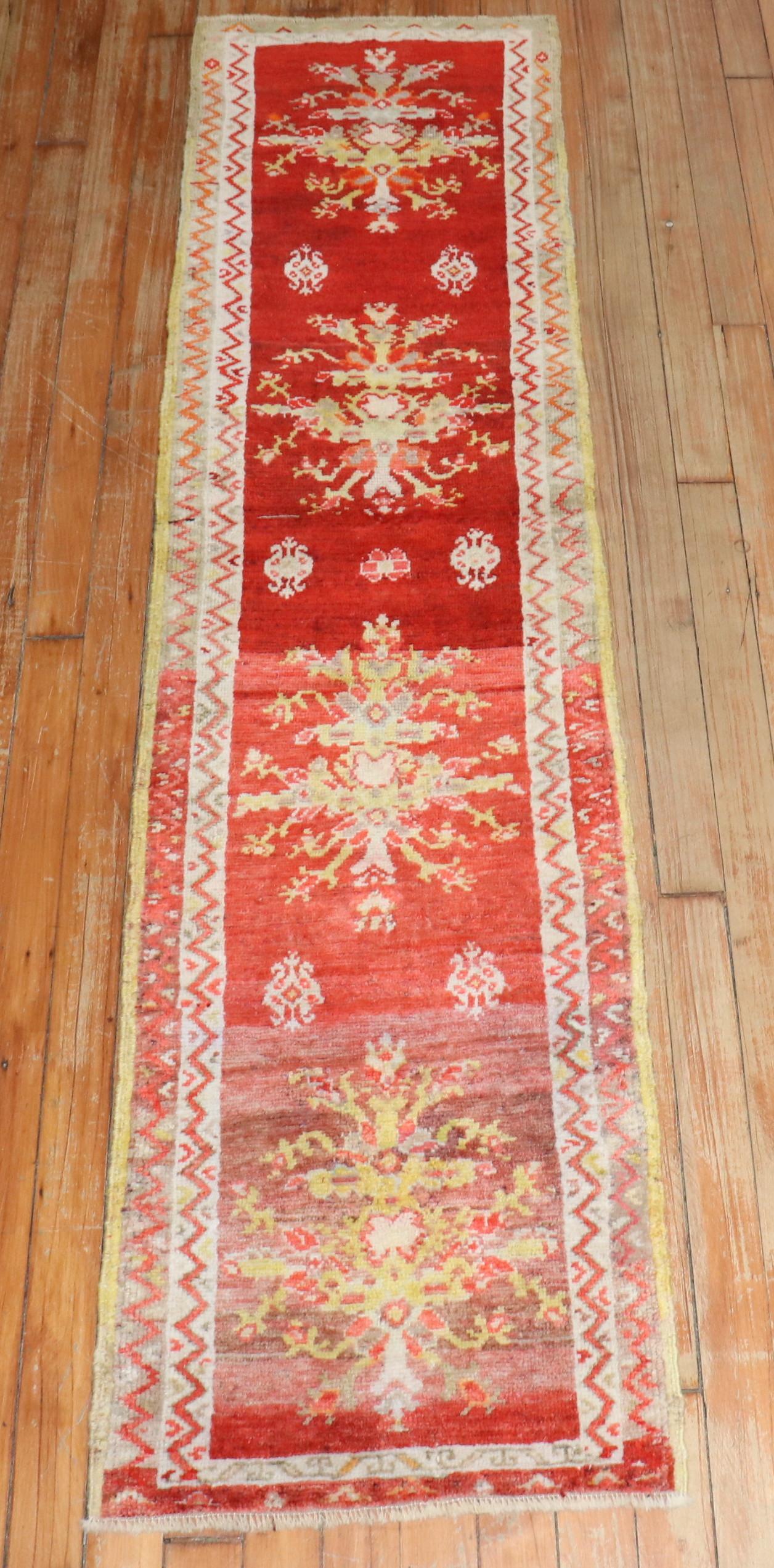 Zabihi Collection Red Turkish Sivas Small Runner For Sale 3
