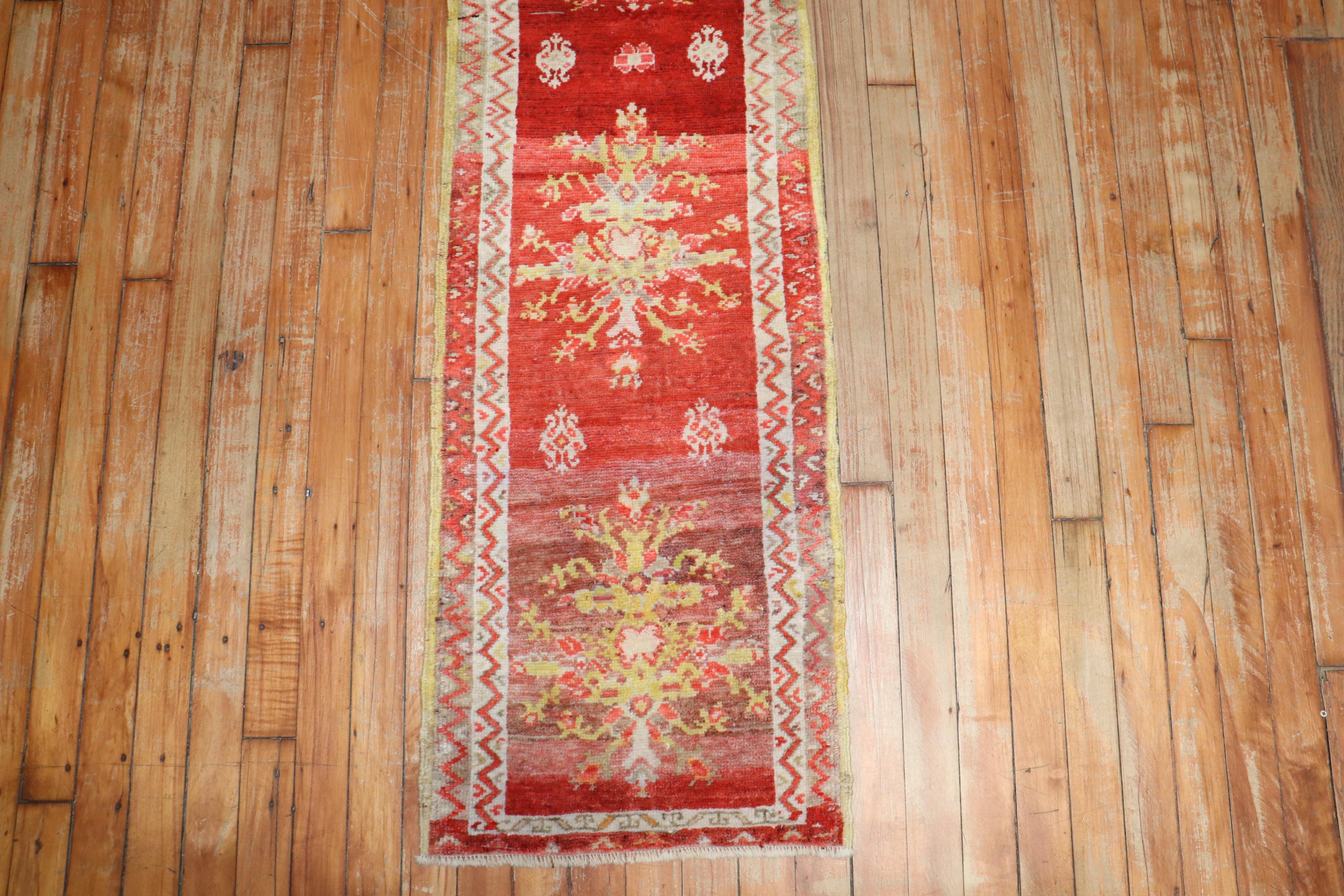 Zabihi Collection Red Turkish Sivas Small Runner For Sale 1