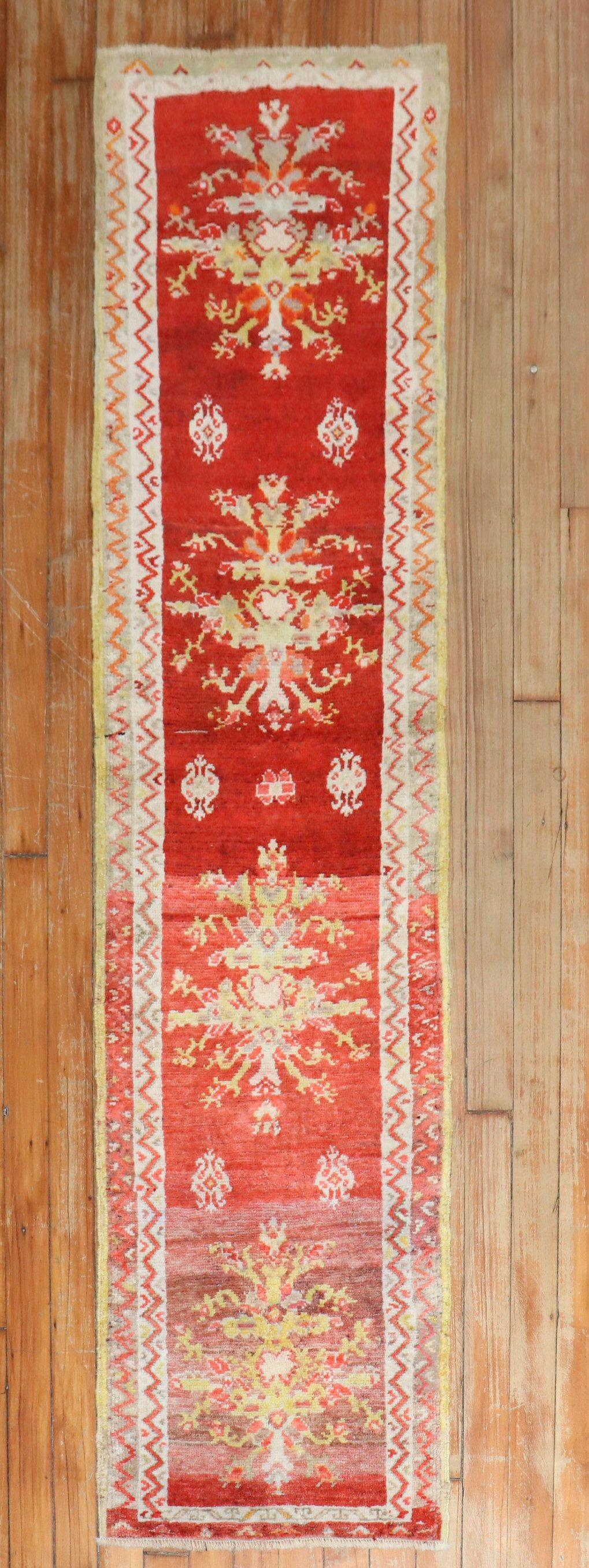 Zabihi Collection Red Turkish Sivas Small Runner For Sale 2