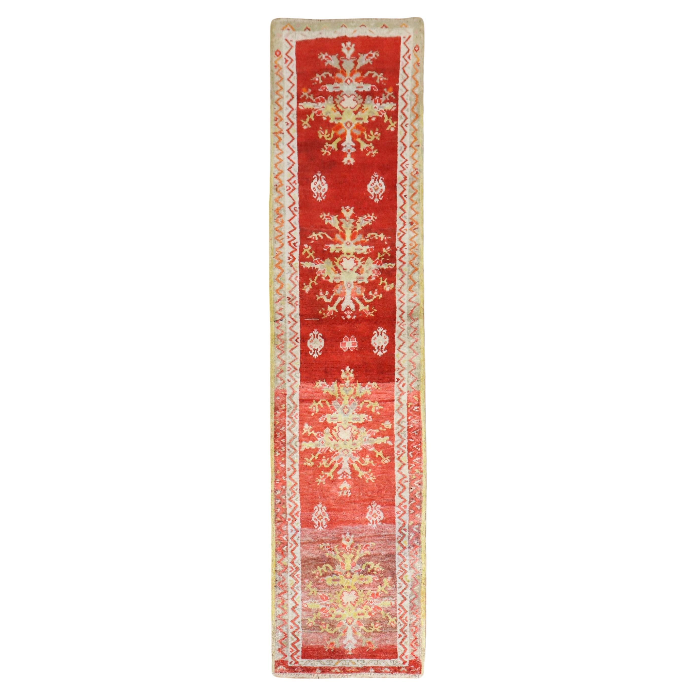 Zabihi Collection Red Turkish Sivas Small Runner For Sale