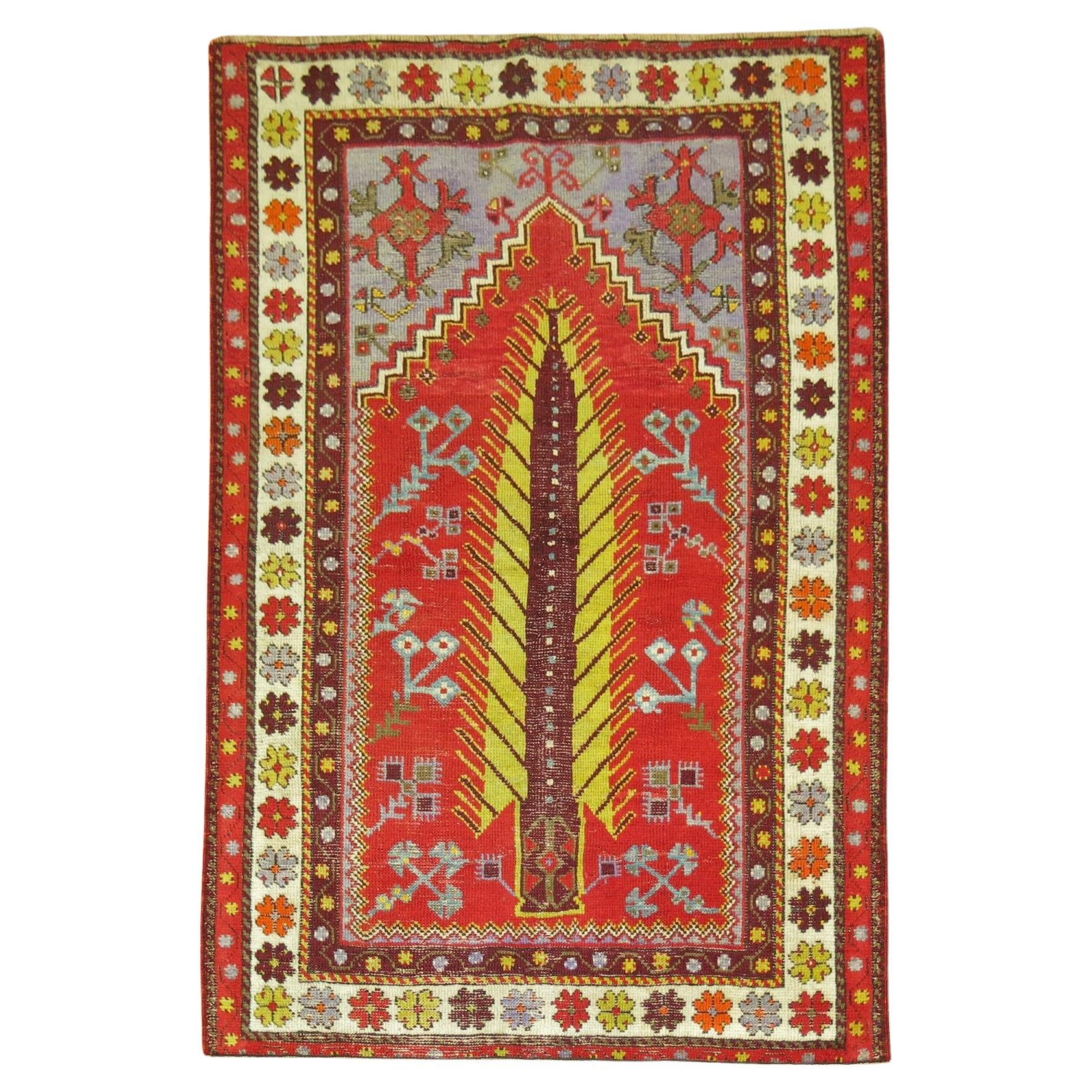 Tapis vintage turc d'Anatolie rouge de la collection Zabihi