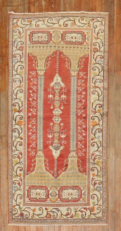 Zabihi Collection Red Vintage Turkish Prayer Rug