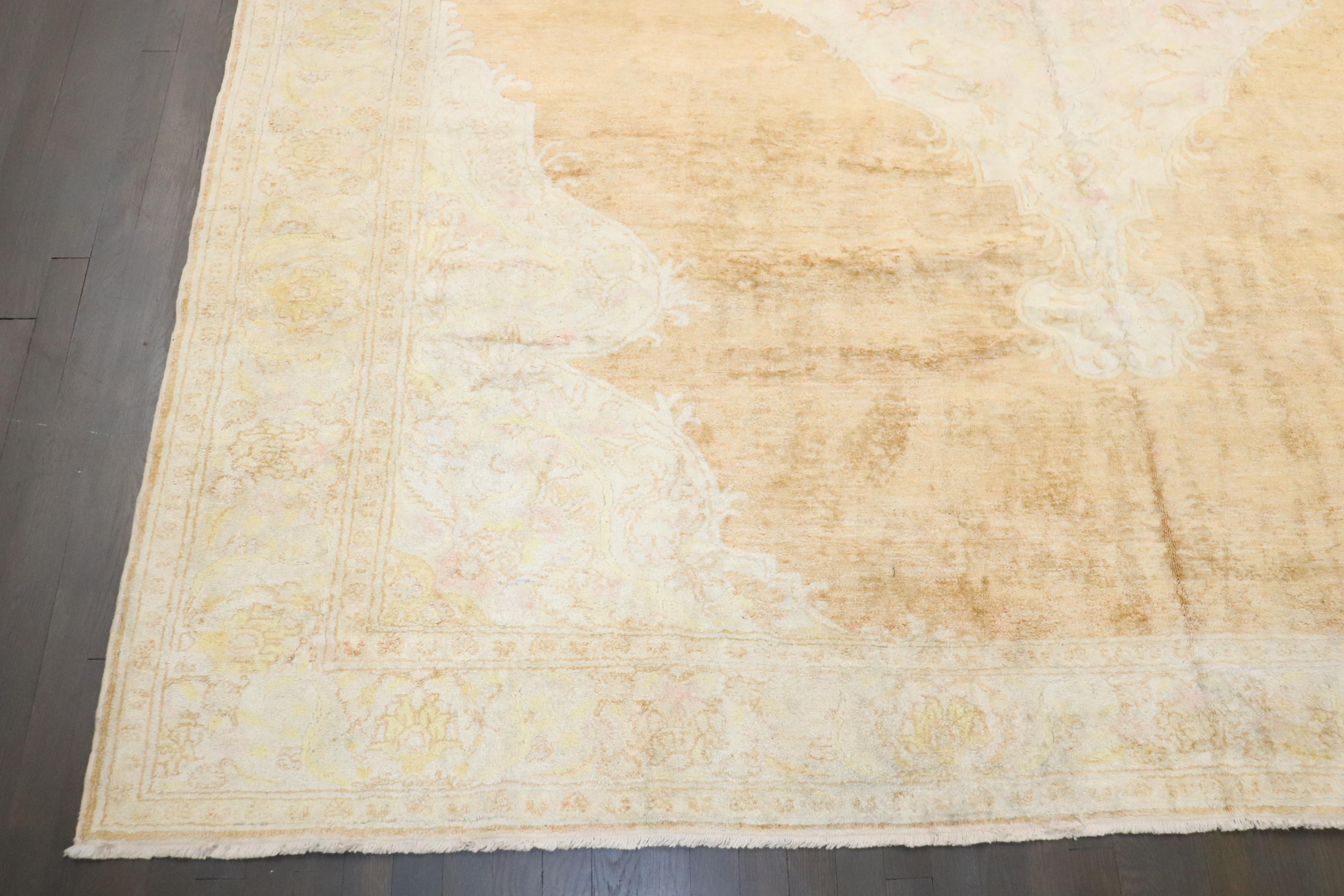 Zabihi Collection Rich Antique Turkish Silk Cotton Rug For Sale 6