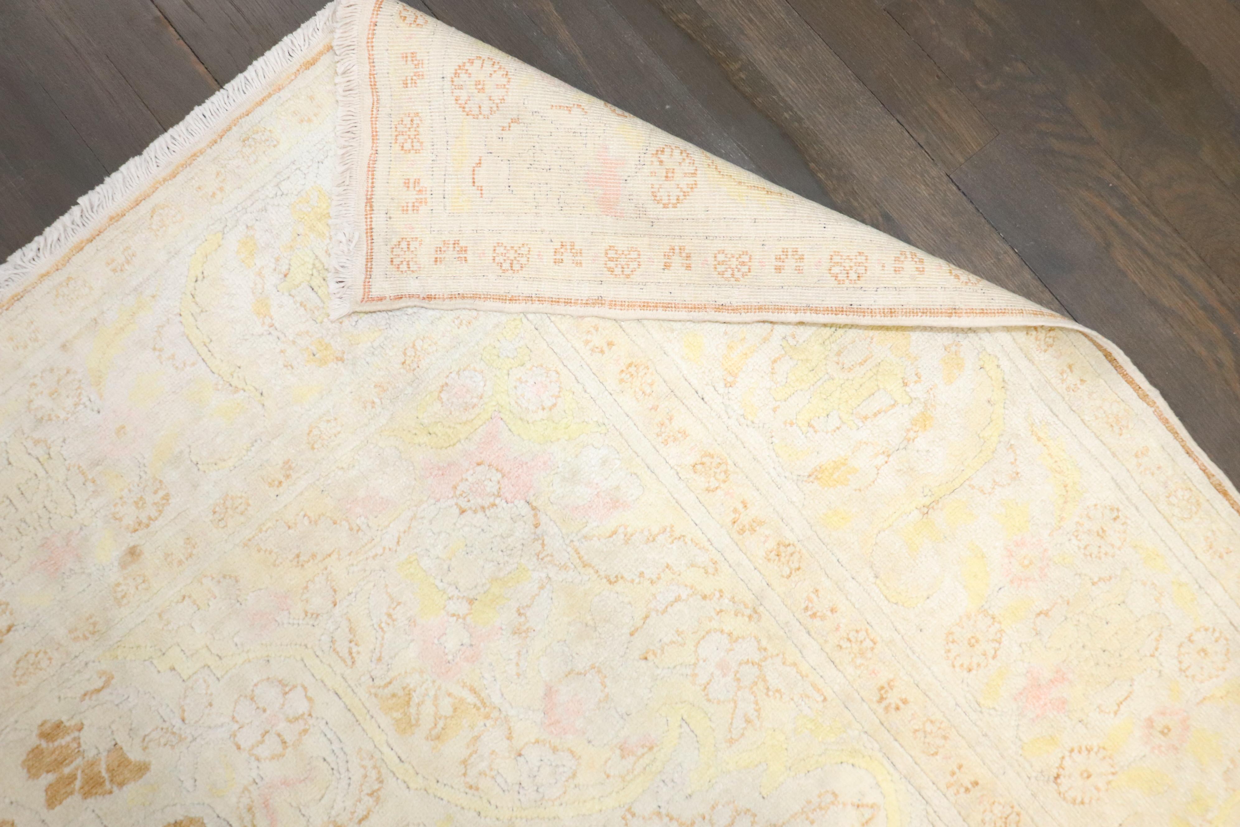 Zabihi Collection Rich Antique Turkish Silk Cotton Rug For Sale 7