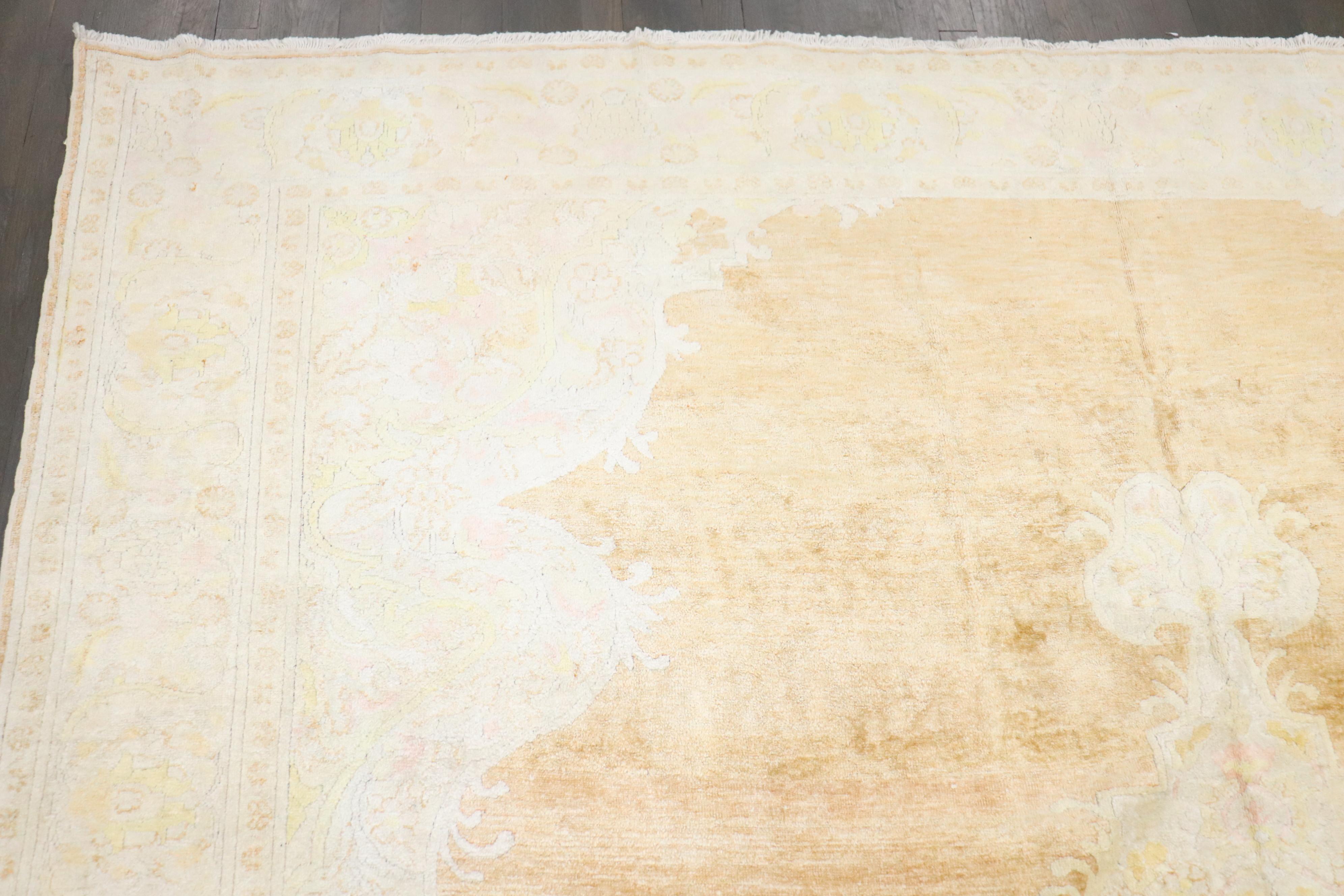 Zabihi Collection Rich Antique Turkish Silk Cotton Rug For Sale 8