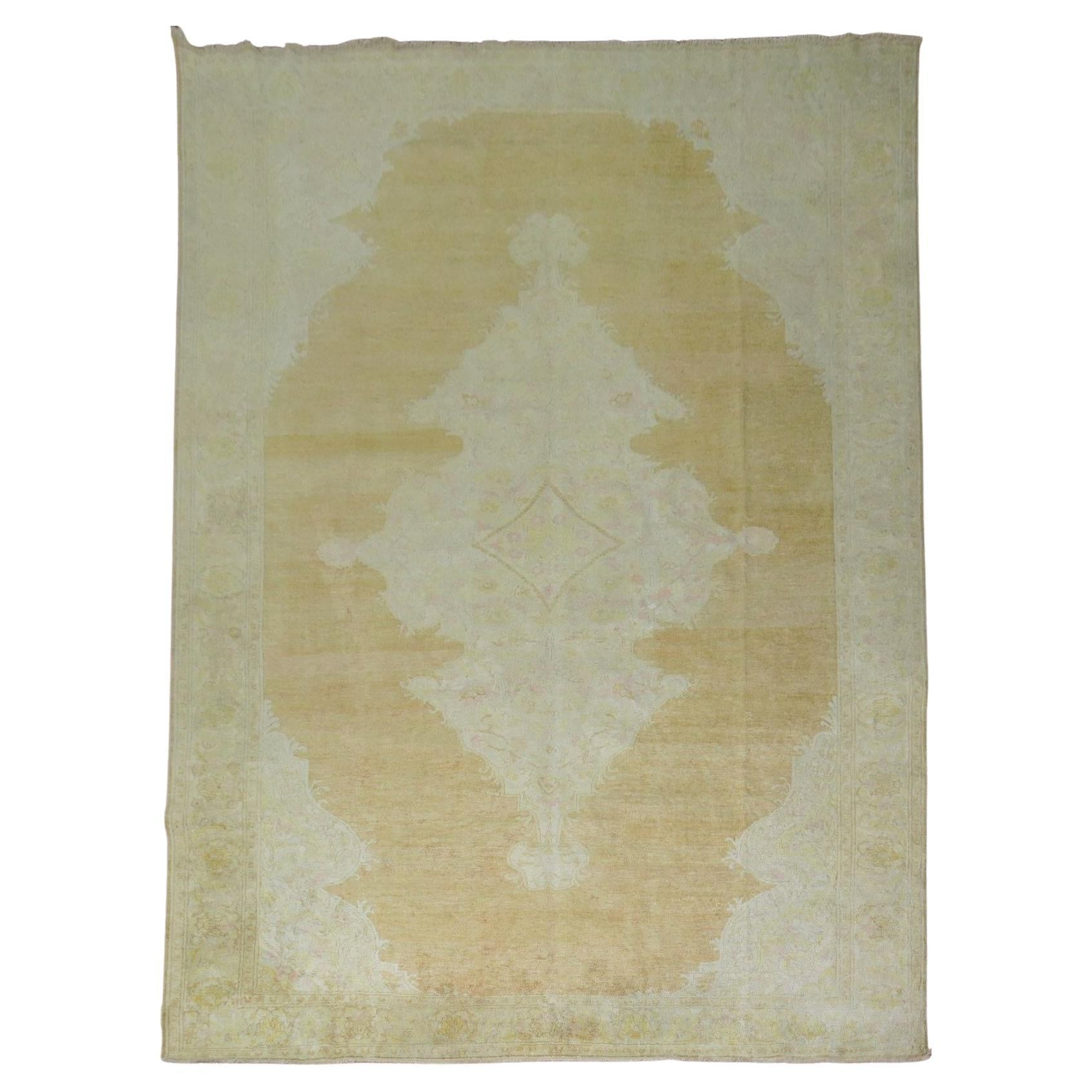 Zabihi Collection Rich Antique Turkish Silk Cotton Rug
