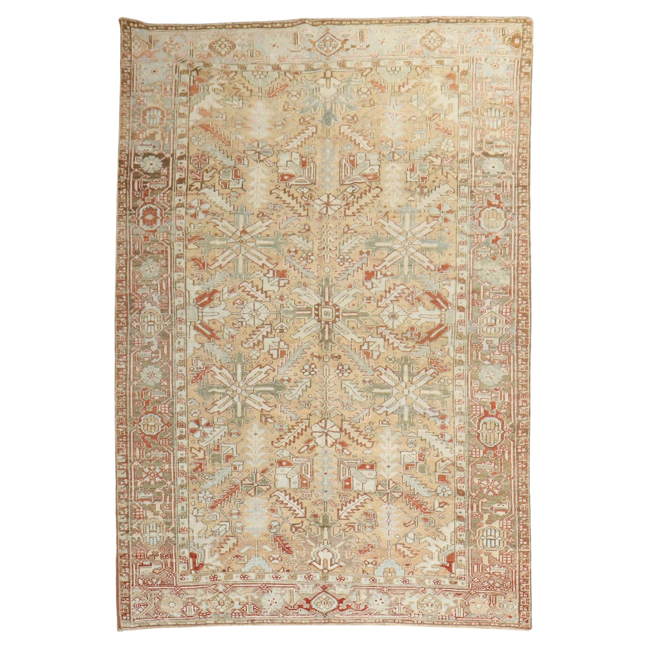 Colección Zabihi Alfombra Heriz Antigua Tamaño Habitación