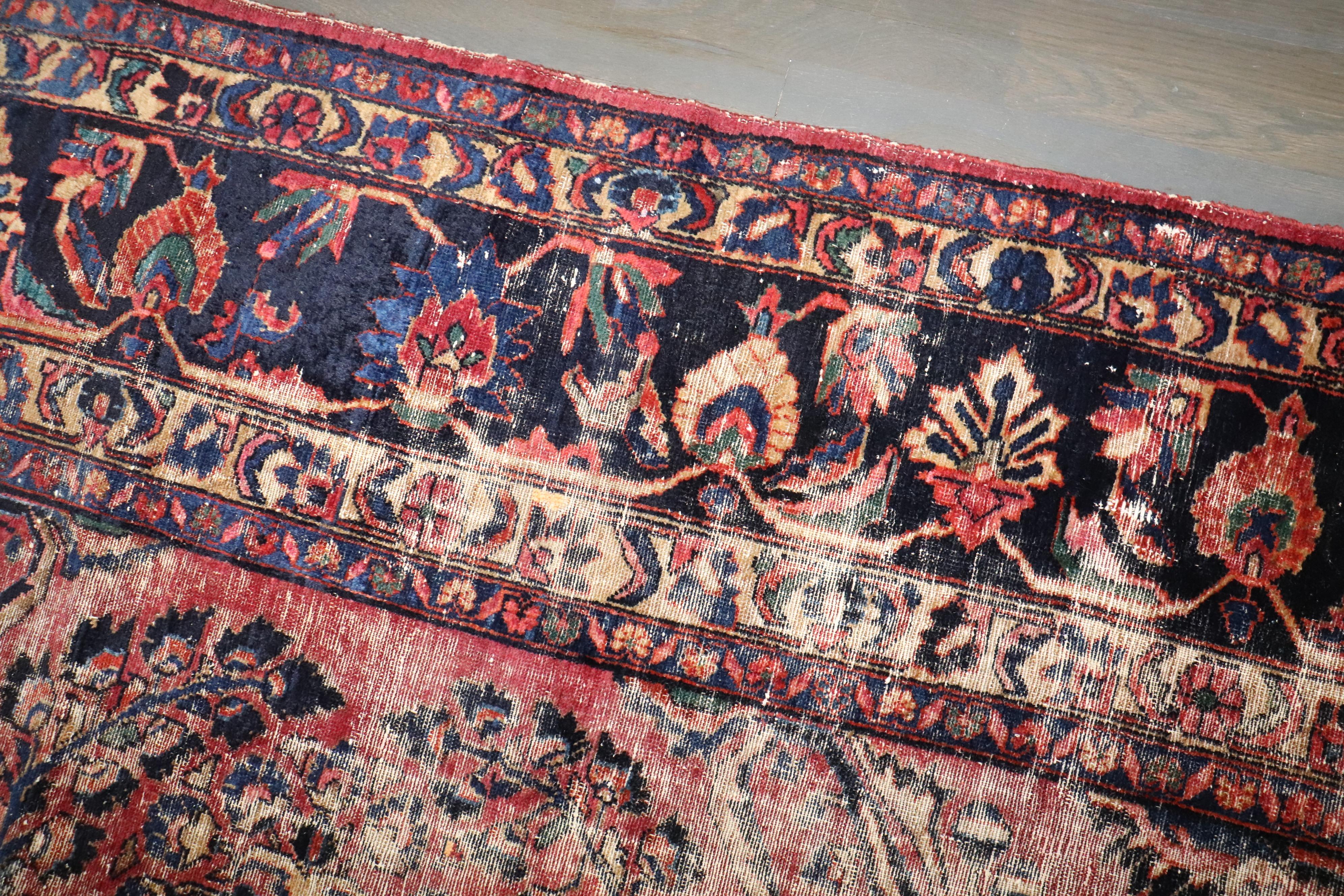 Zabihi Kollektion Room Size Persischer Distressed Teppich im Used-Look im Angebot 4