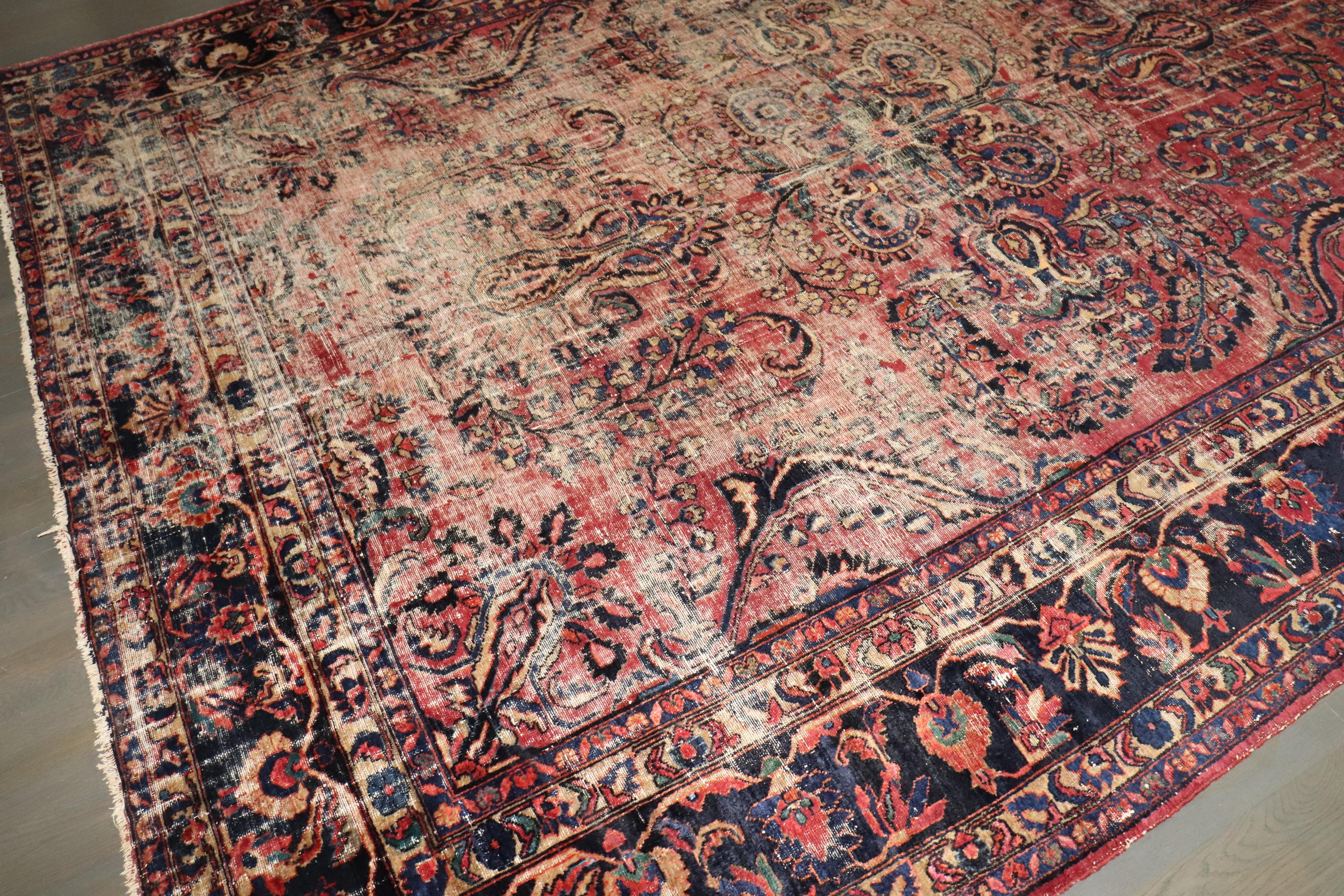 Zabihi Kollektion Room Size Persischer Distressed Teppich im Used-Look im Angebot 6