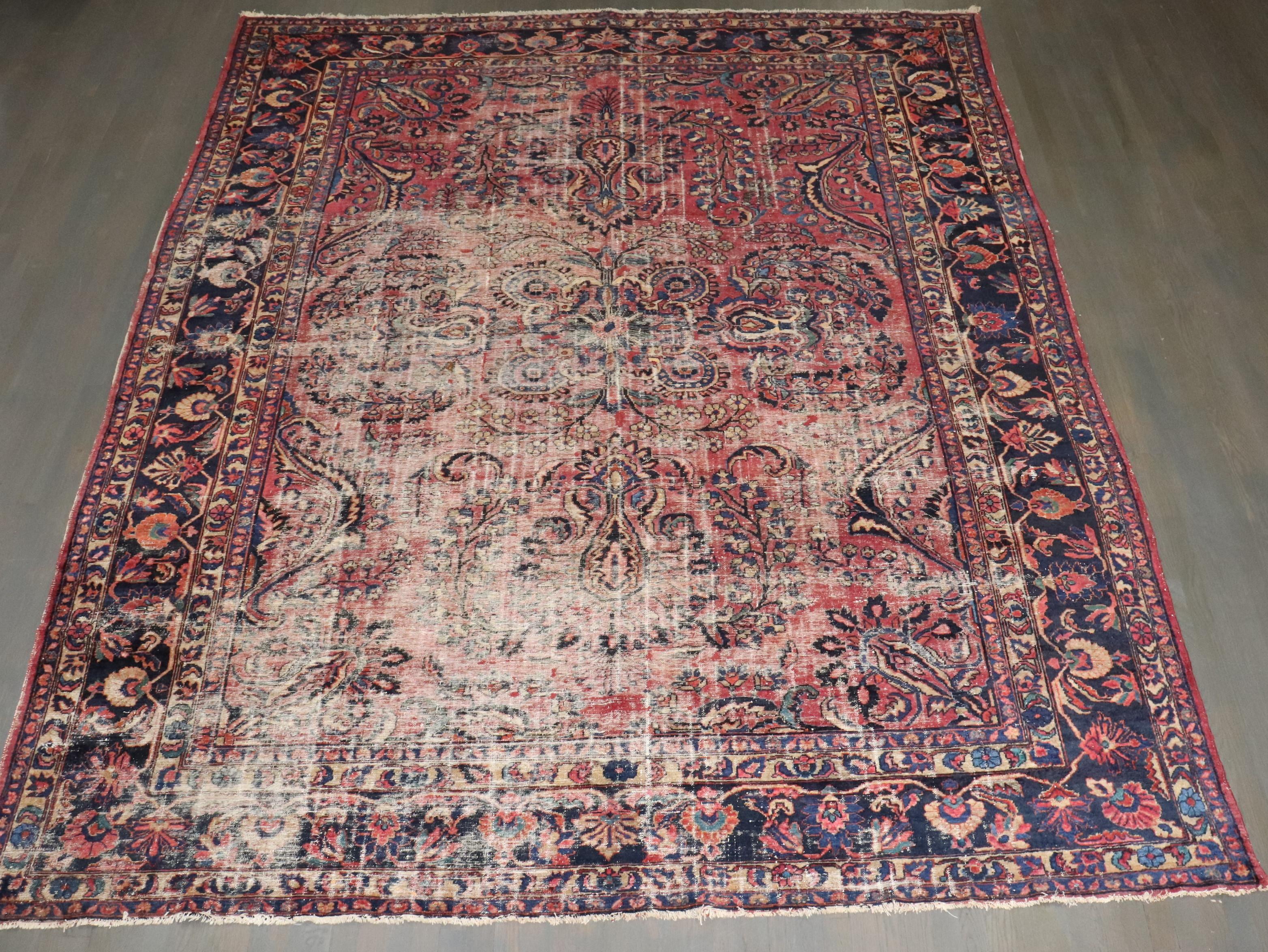 Zabihi Kollektion Room Size Persischer Distressed Teppich im Used-Look im Angebot 8